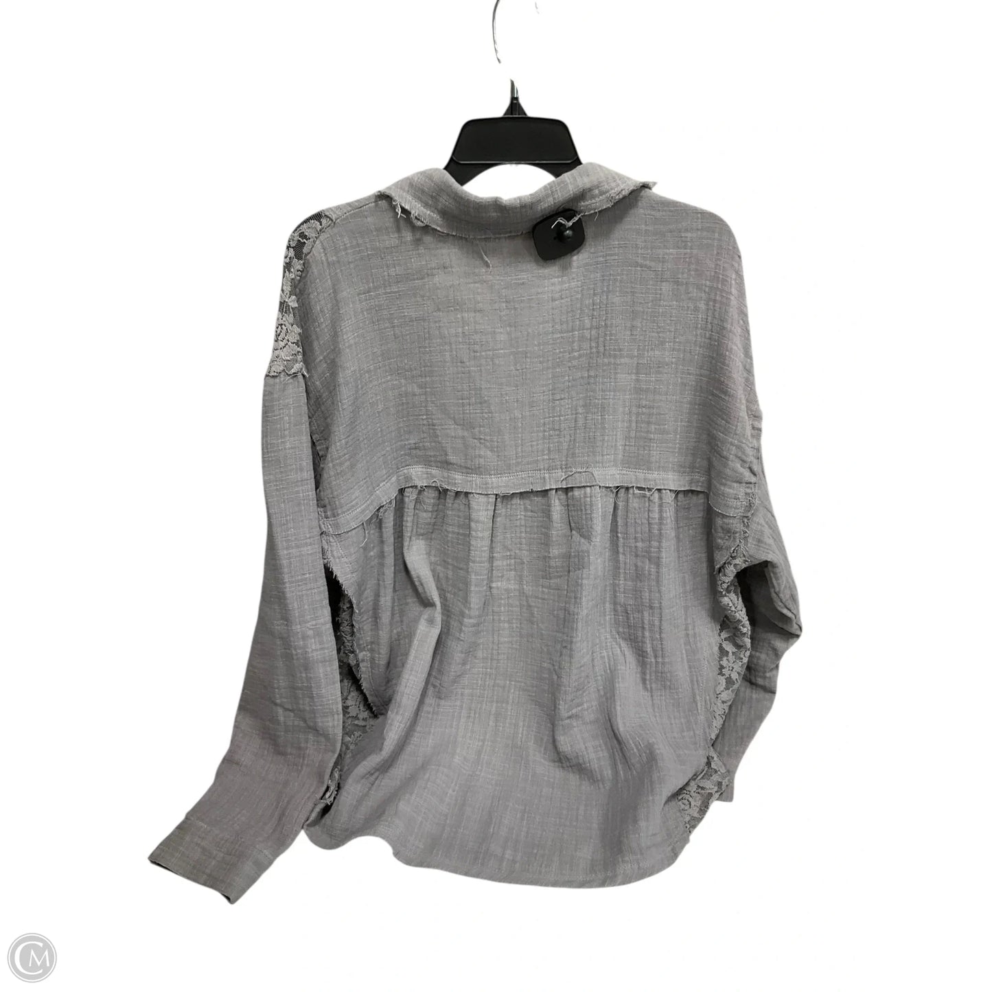 Jacket Shirt By Bke In Grey, Size: M