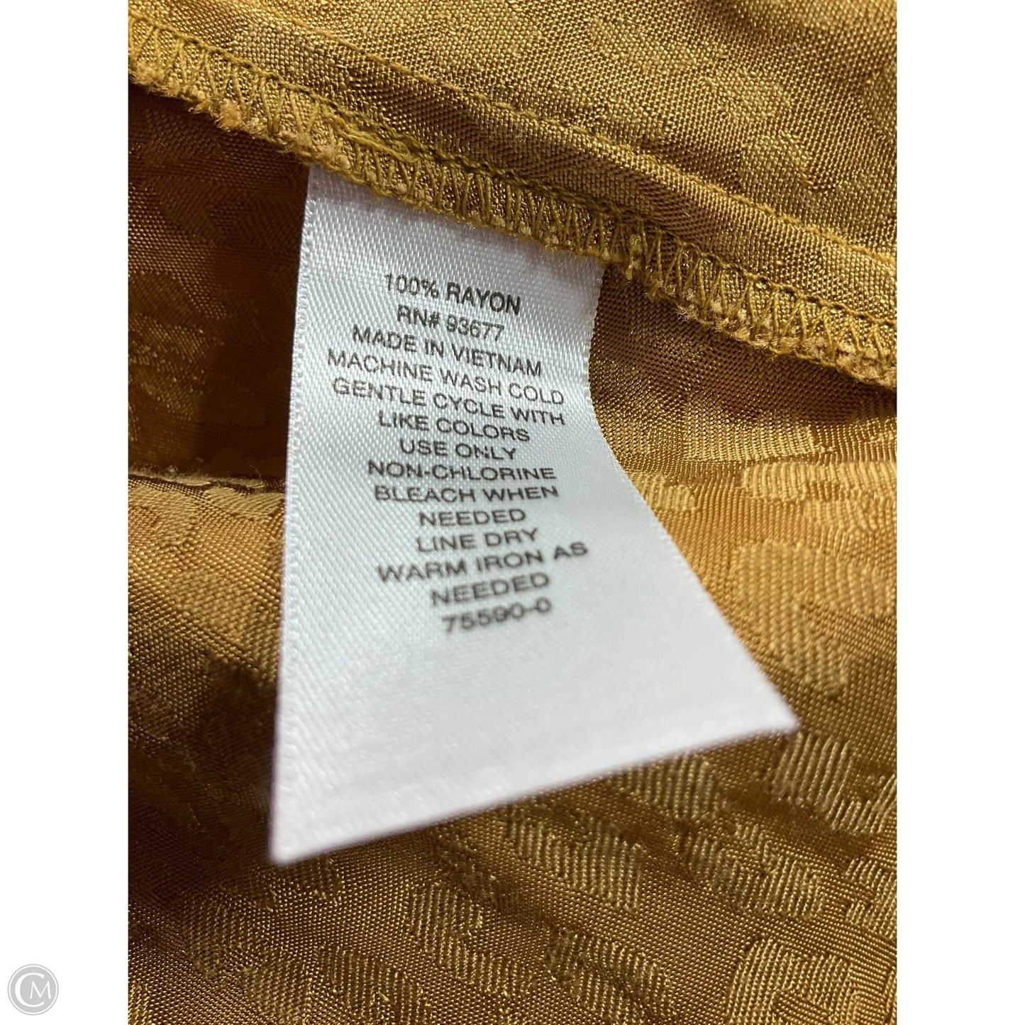 Top Long Sleeve By Worthington In Gold, Size: 0x