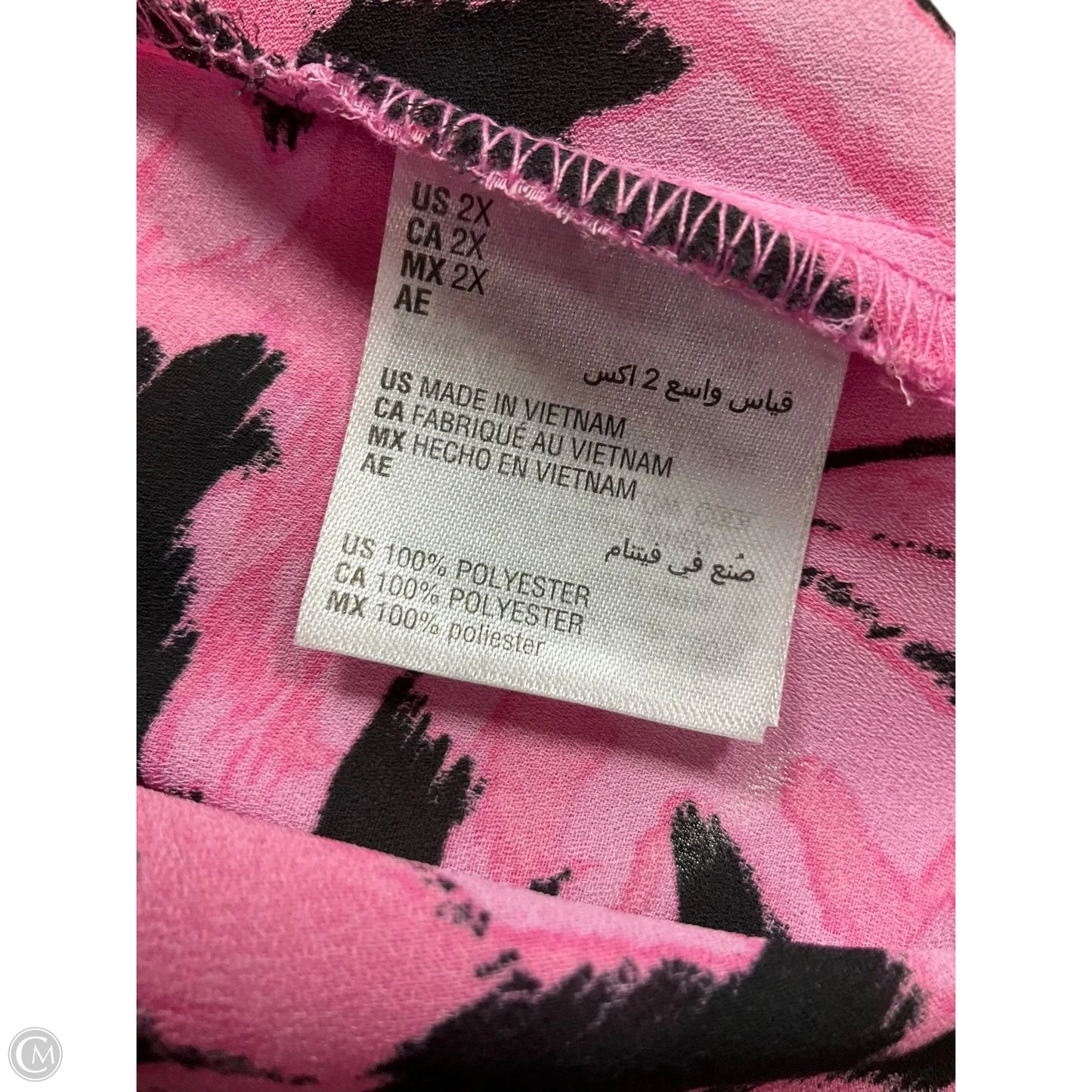 Top Long Sleeve By Inc In Pink, Size: 2x