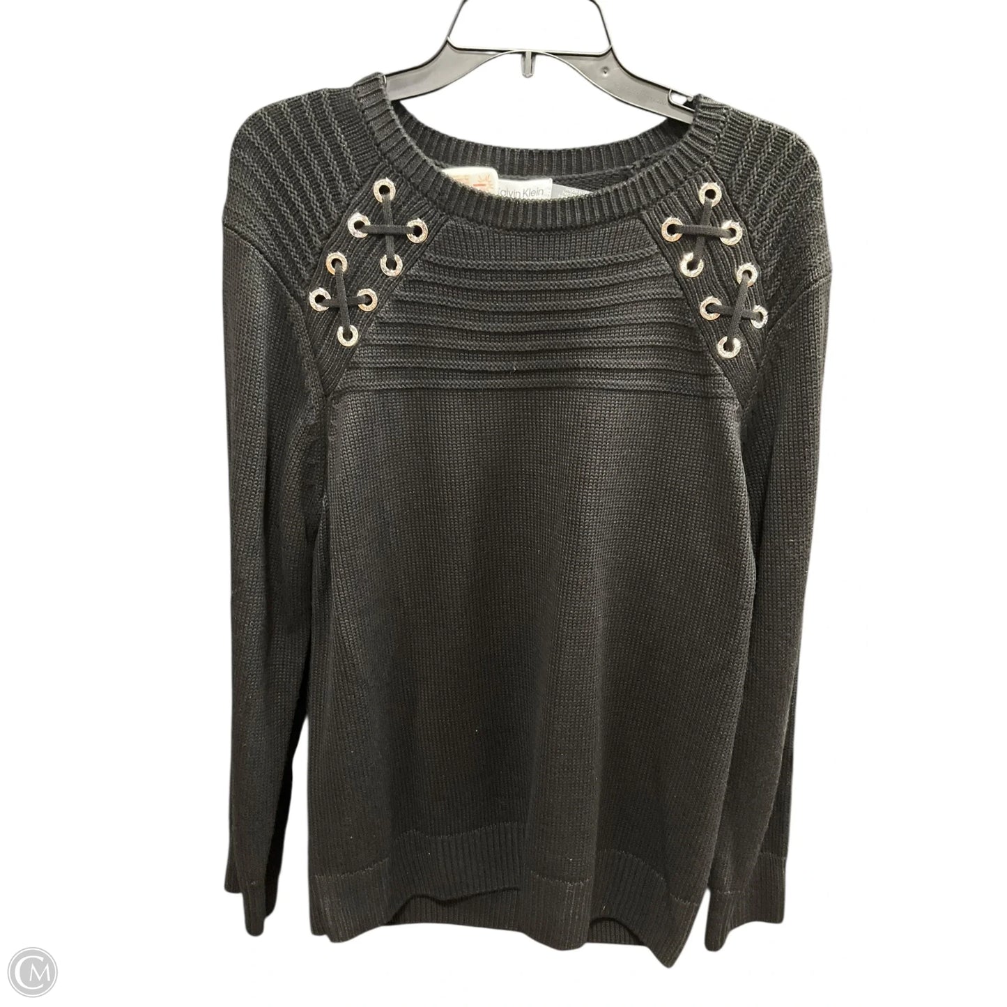 Sweater By Calvin Klein In Black, Size: L
