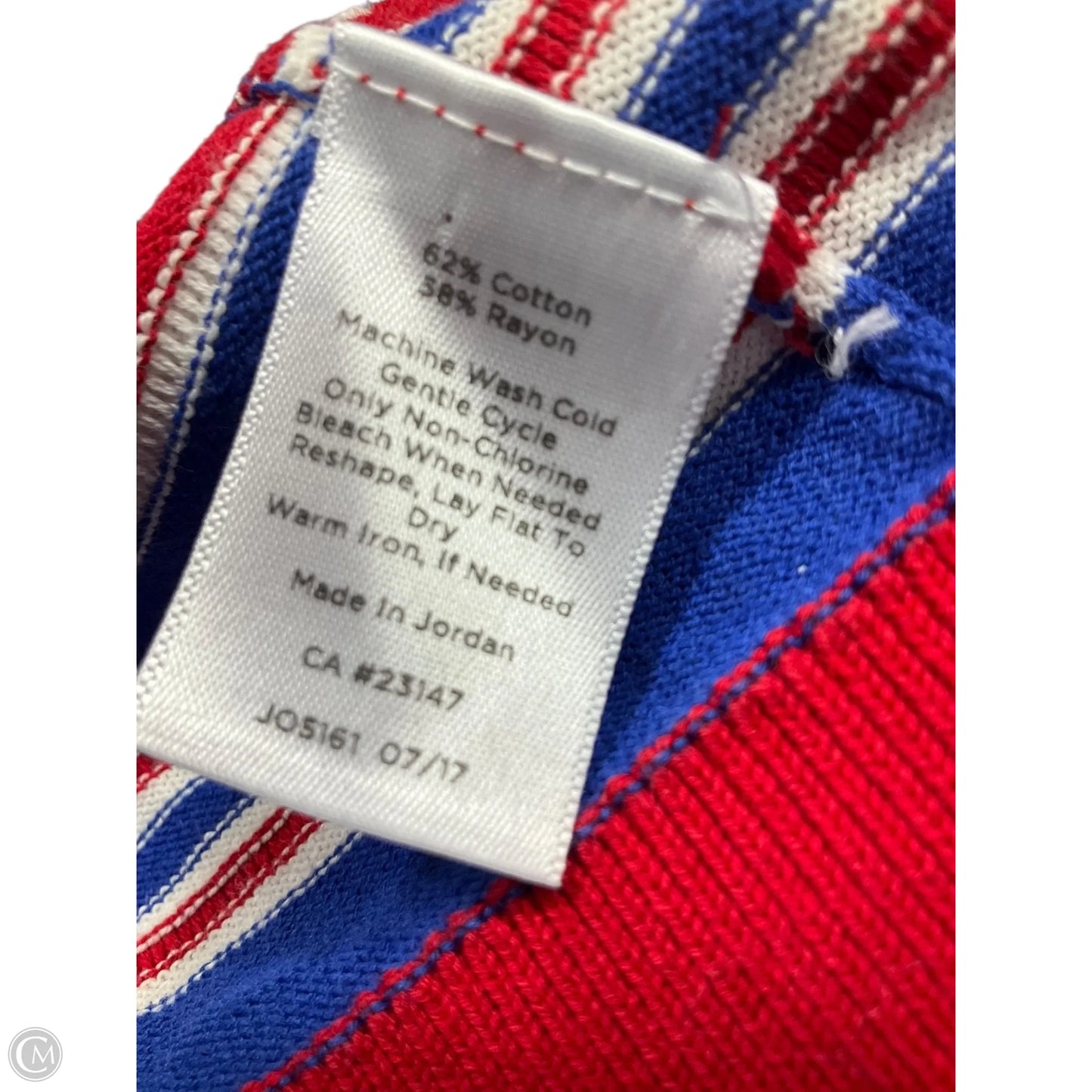 Top Long Sleeve By Talbots In Striped Pattern, Size: 2x