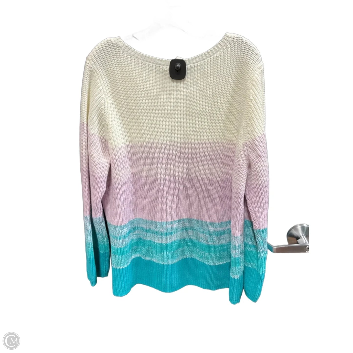 Sweater By Talbots In Blue & Purple, Size: 2x