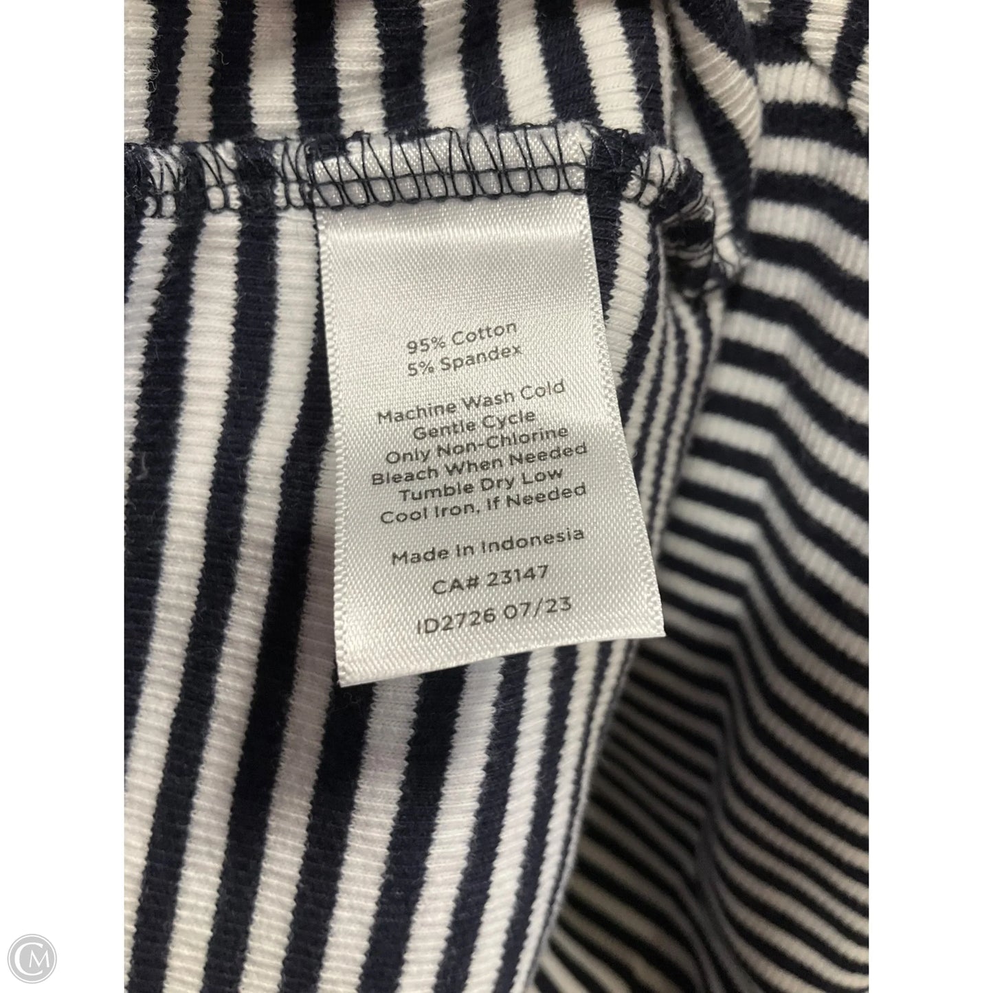 Top Long Sleeve Basic By Talbots In Striped Pattern, Size: M