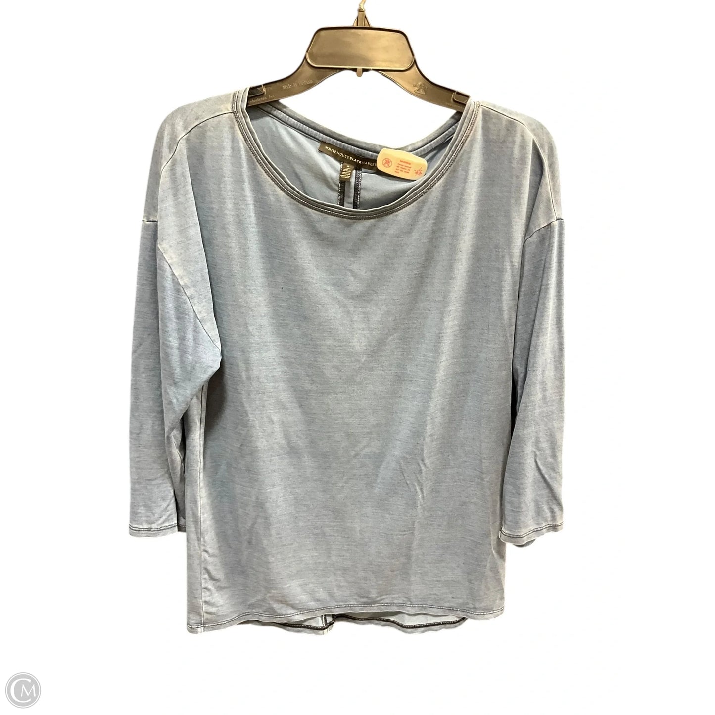 Top 3/4 Sleeve By White House Black Market In Blue, Size: S