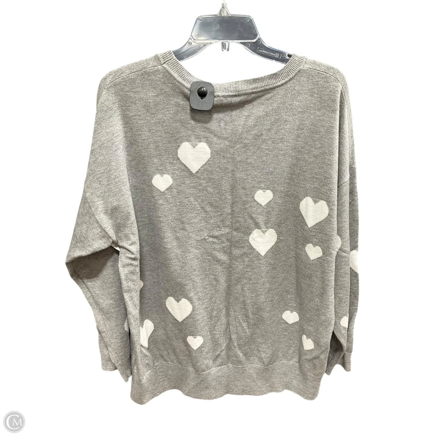 Top Long Sleeve By Workshop In Grey, Size: 1x