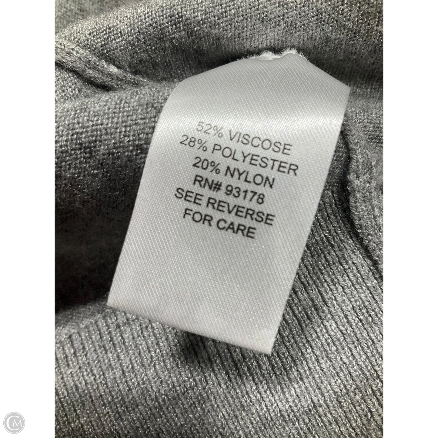 Top Long Sleeve By Workshop In Grey, Size: 1x