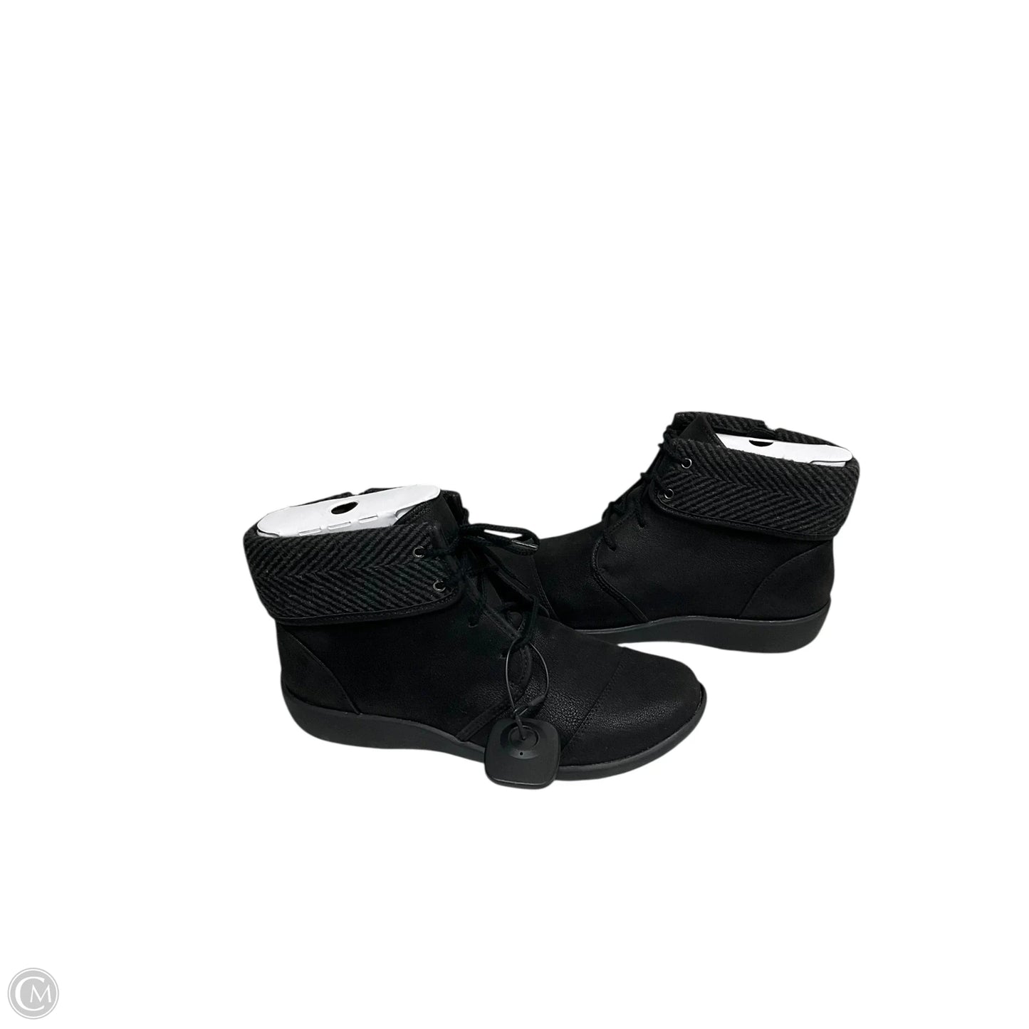 Boots Ankle Flats By Clarks In Black, Size: 9