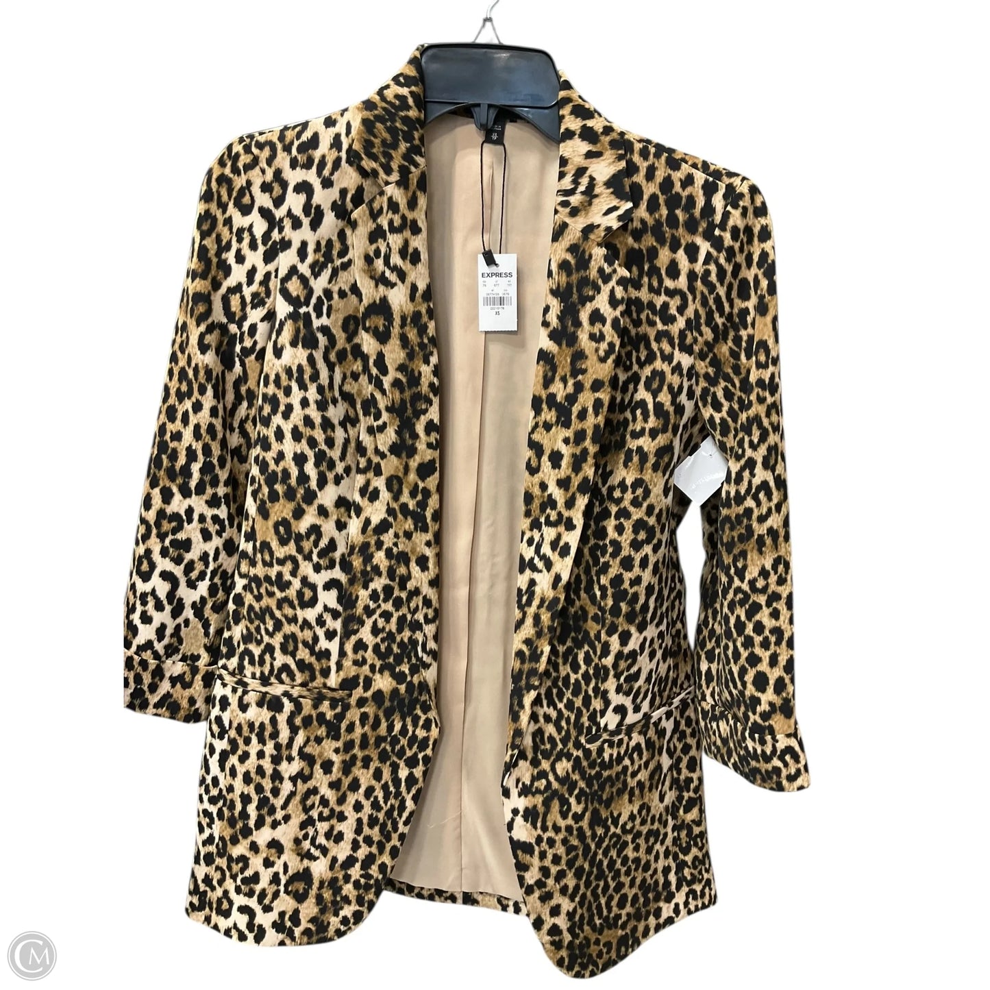 Blazer By Express In Animal Print, Size: Xs