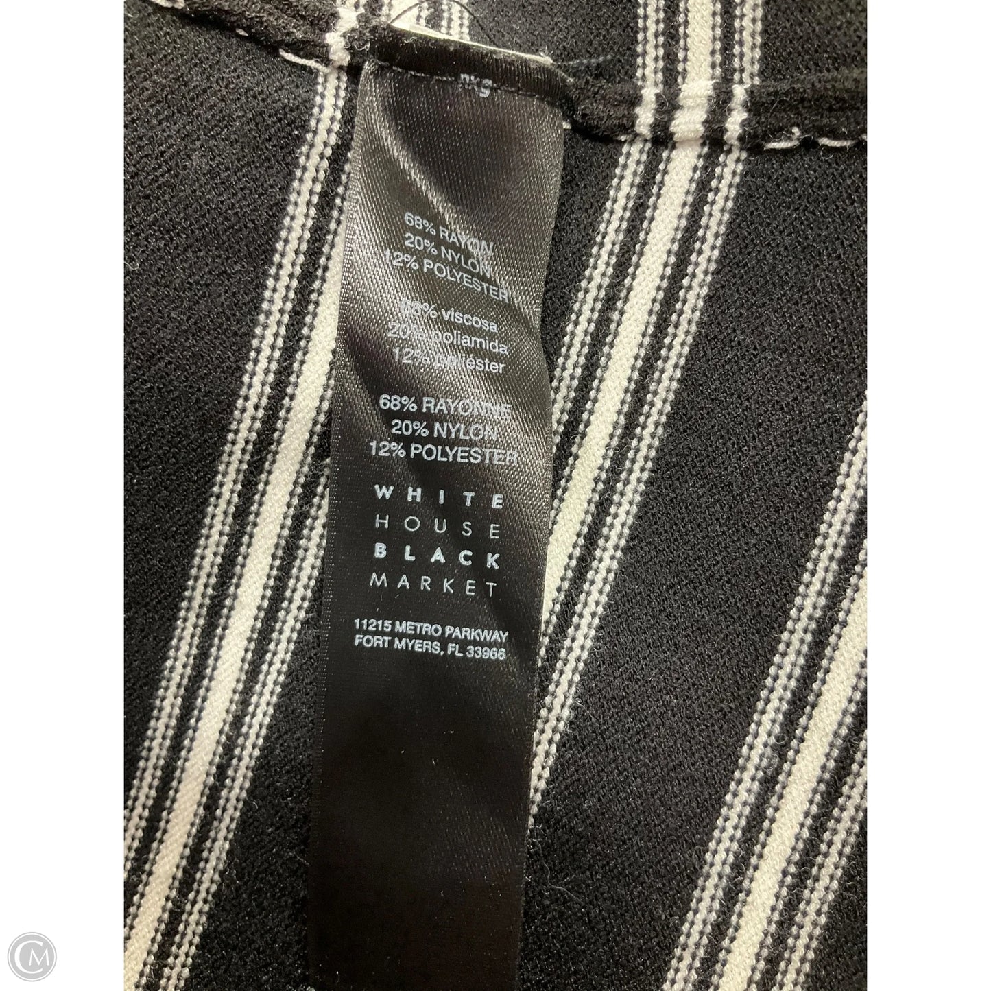 Top Long Sleeve By White House Black Market In Striped Pattern, Size: S