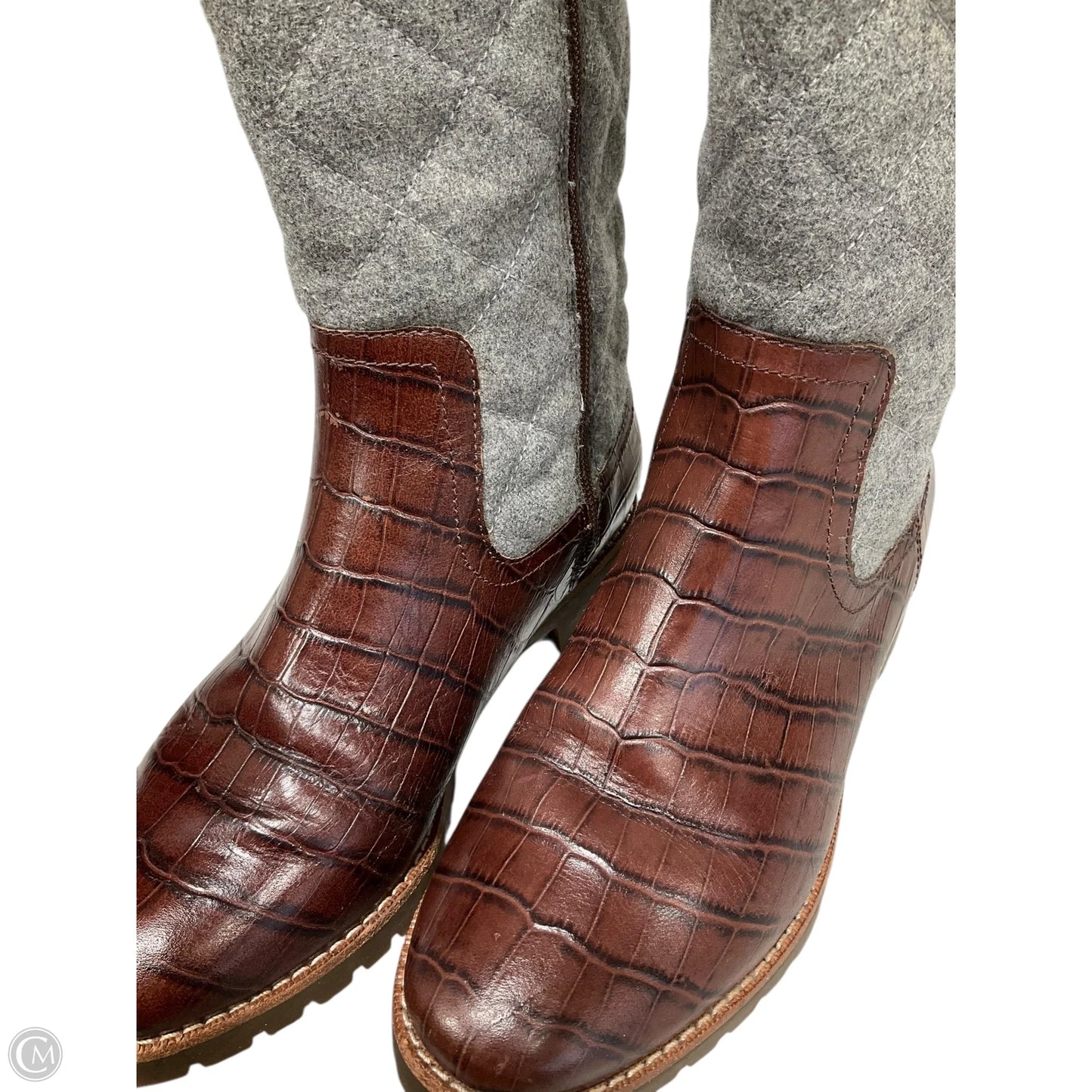 Boots Knee Flats By Sperry In Brown & Grey, Size: 6