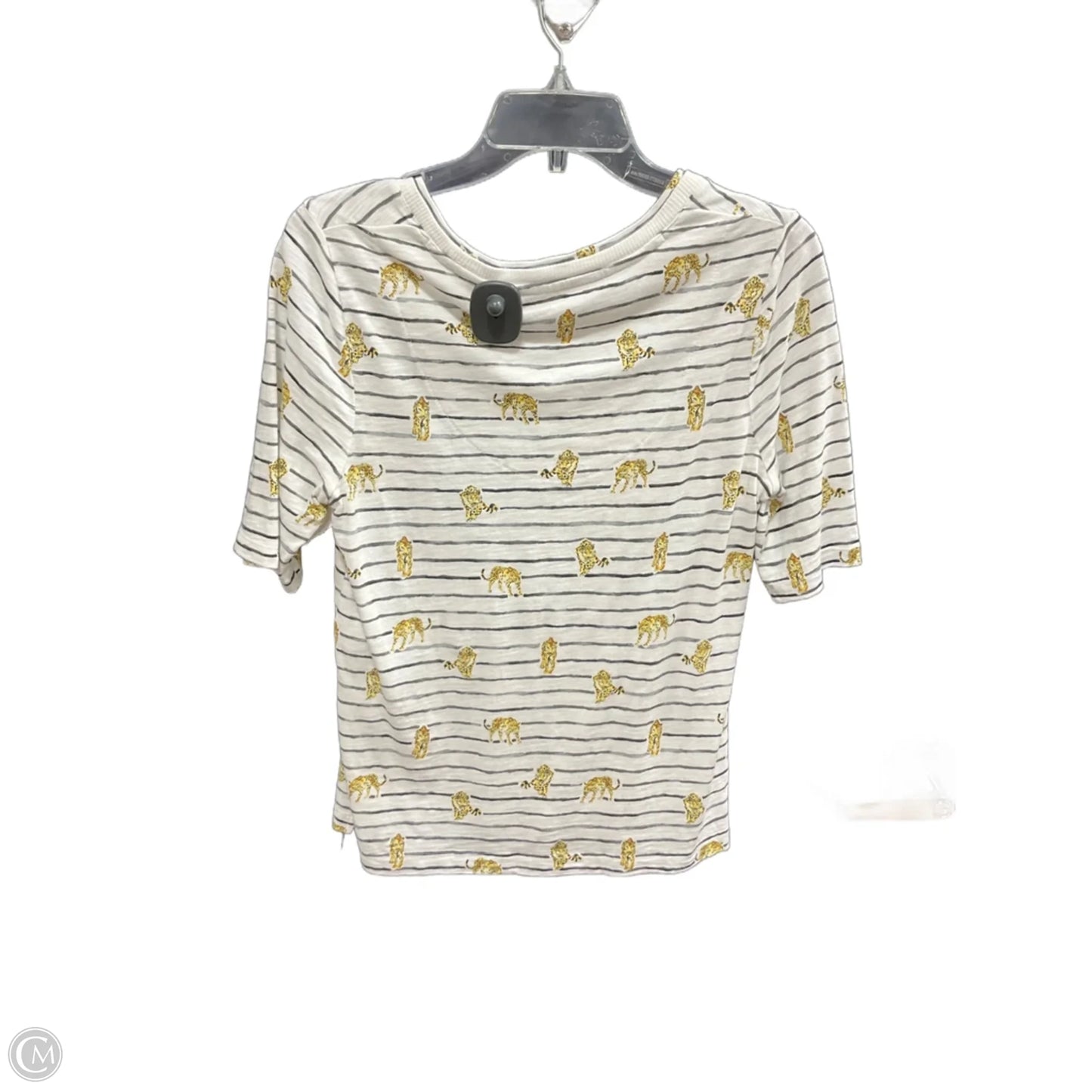 Top Short Sleeve By Chicos In Striped Pattern, Size: S