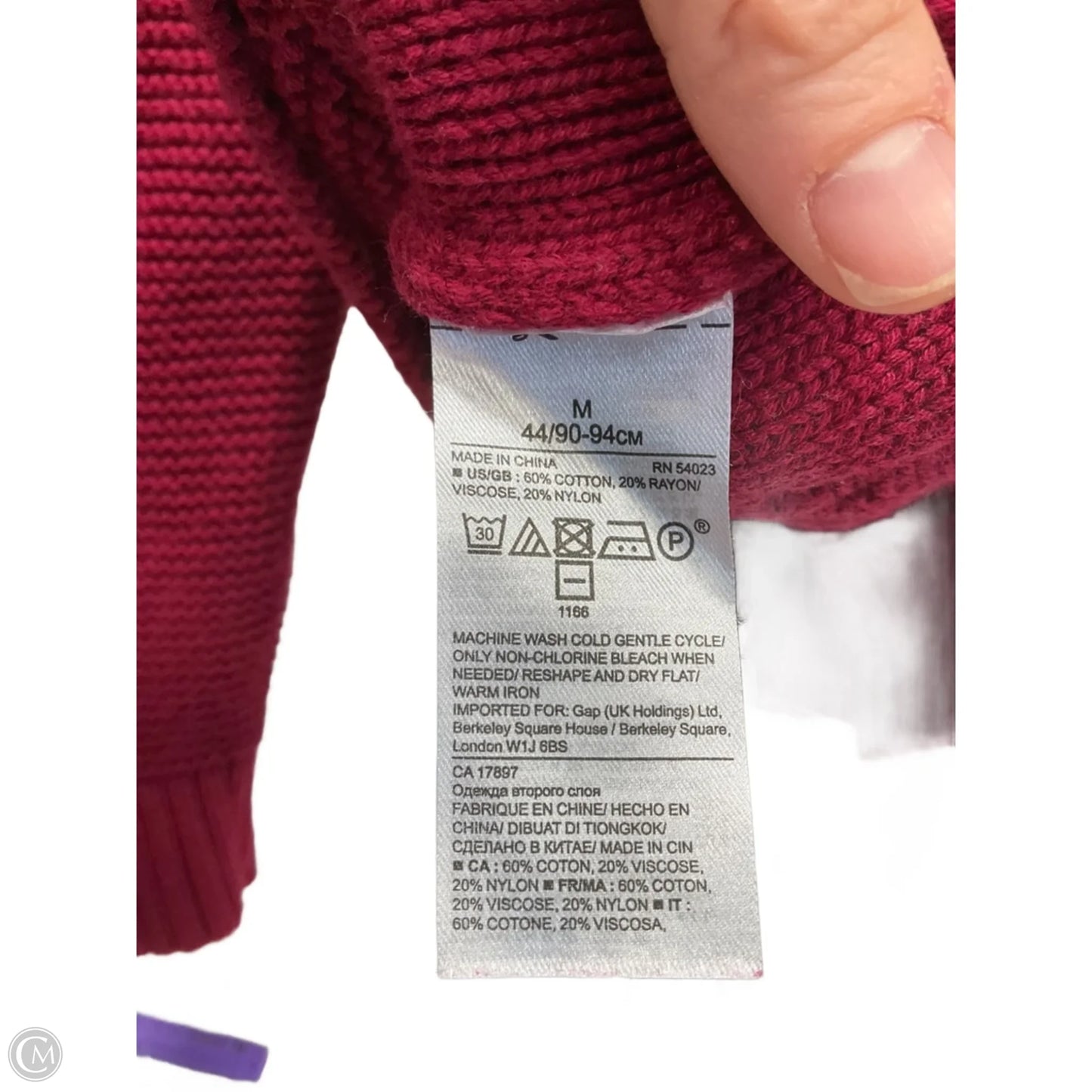 Sweater By Banana Republic In Red, Size: M