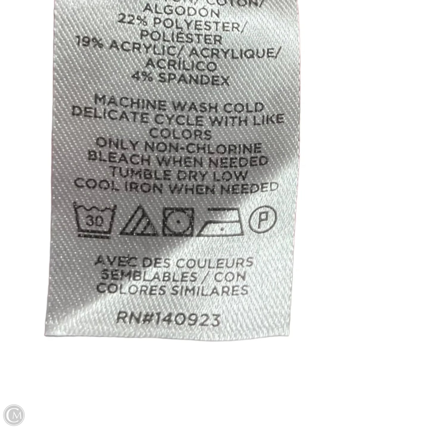 Top Long Sleeve By Loft In Striped Pattern, Size: M