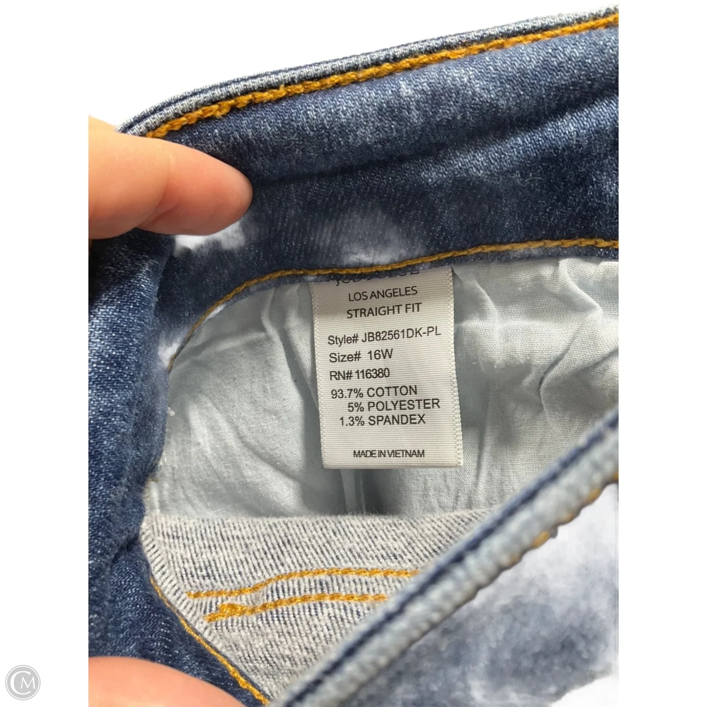 Jeans Straight By Judy Blue In Blue Denim, Size: 16