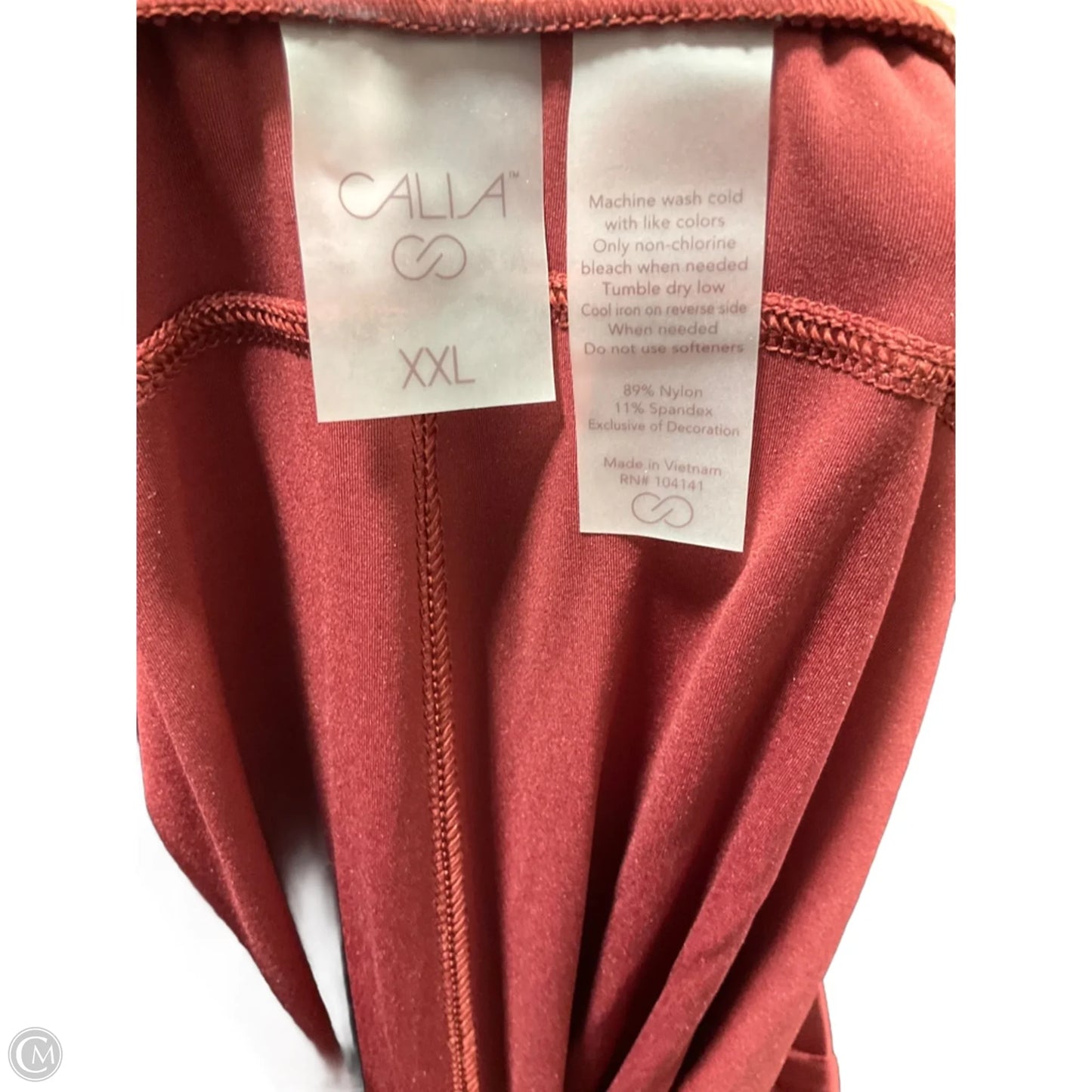 Athletic Pants By Calia In Maroon, Size: Xxl