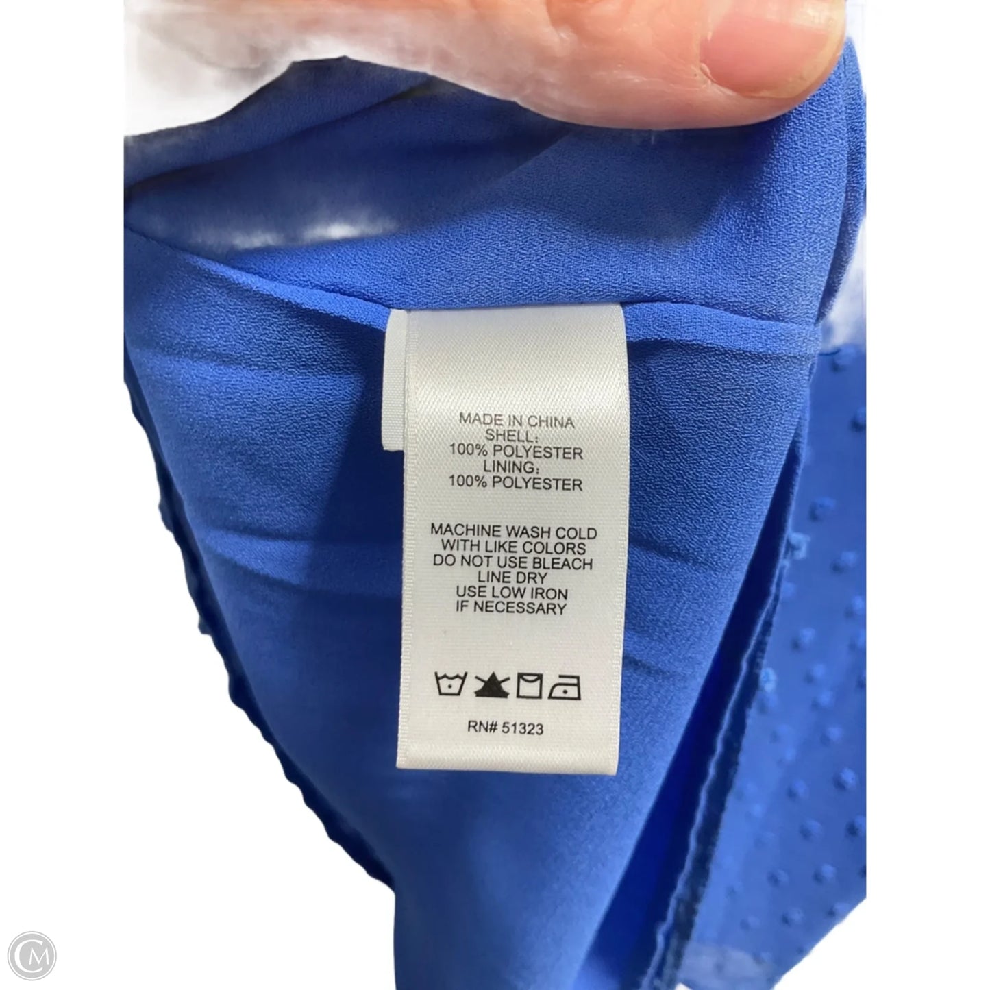 Top 3/4 Sleeve By Cece In Blue, Size: M