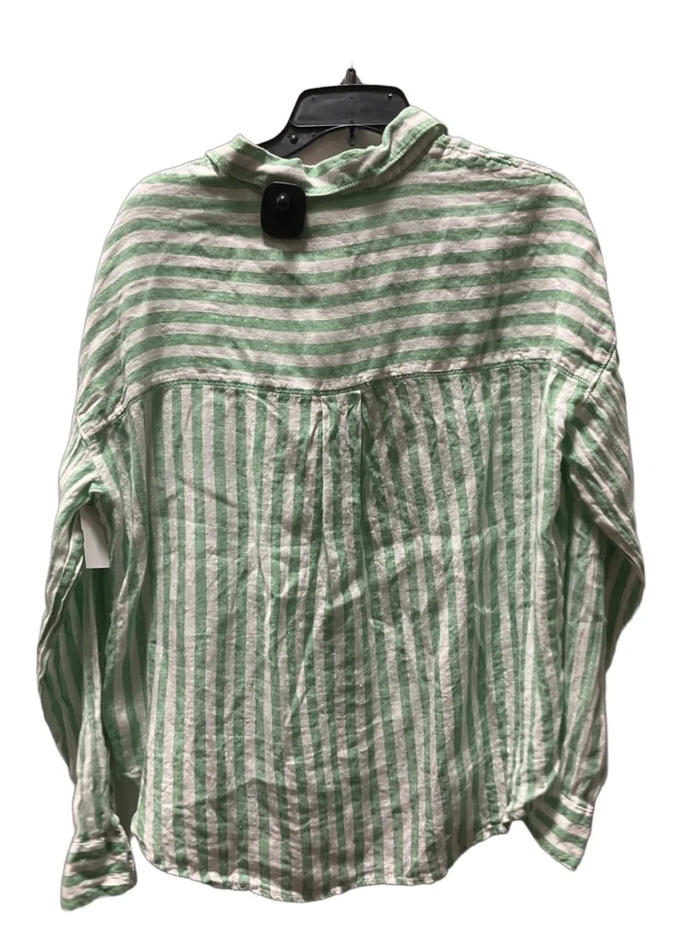 Blouse Long Sleeve By Nicole Miller In Striped Pattern, Size: M