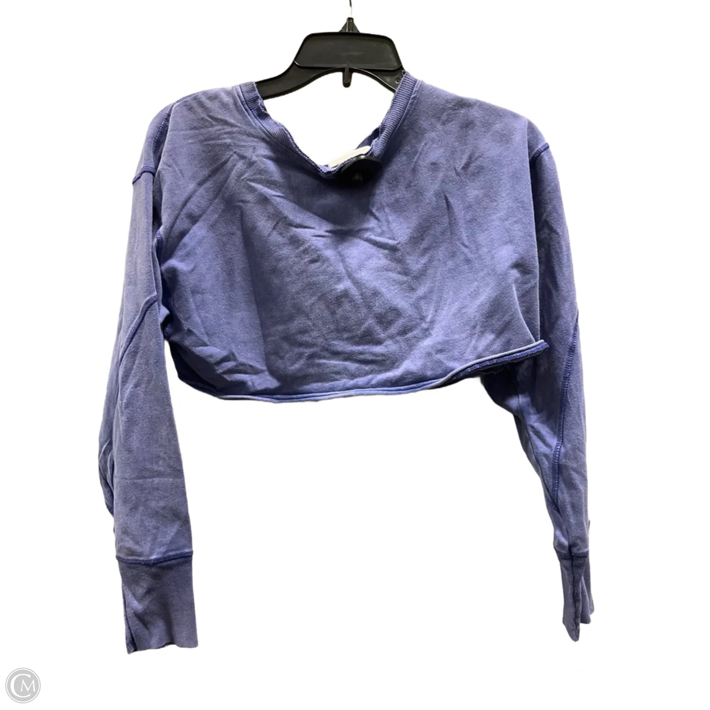 Athletic Top Long Sleeve Crewneck By Free People In Blue, Size: Sp