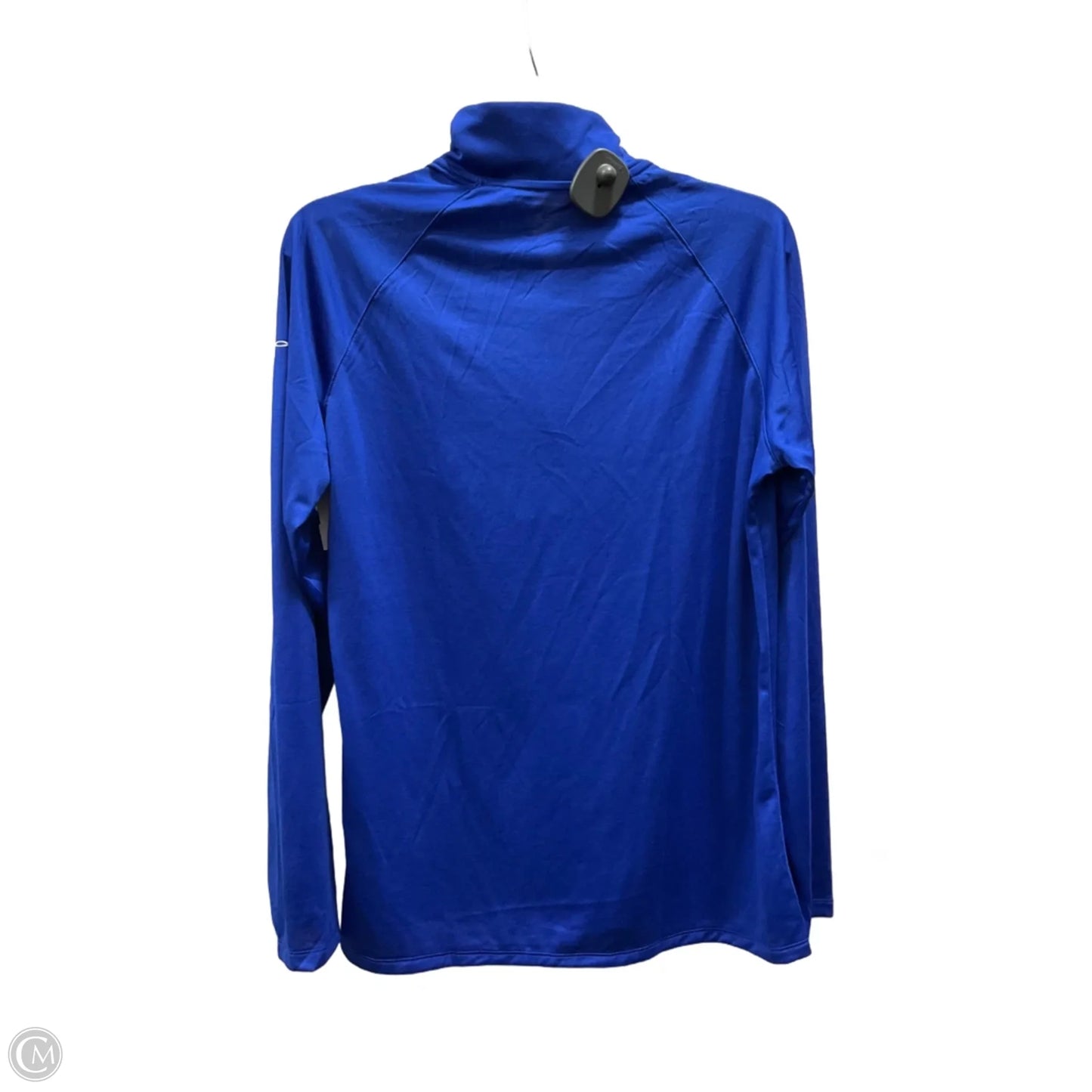 Athletic Top Long Sleeve Collar By Under Armour In Blue, Size: L