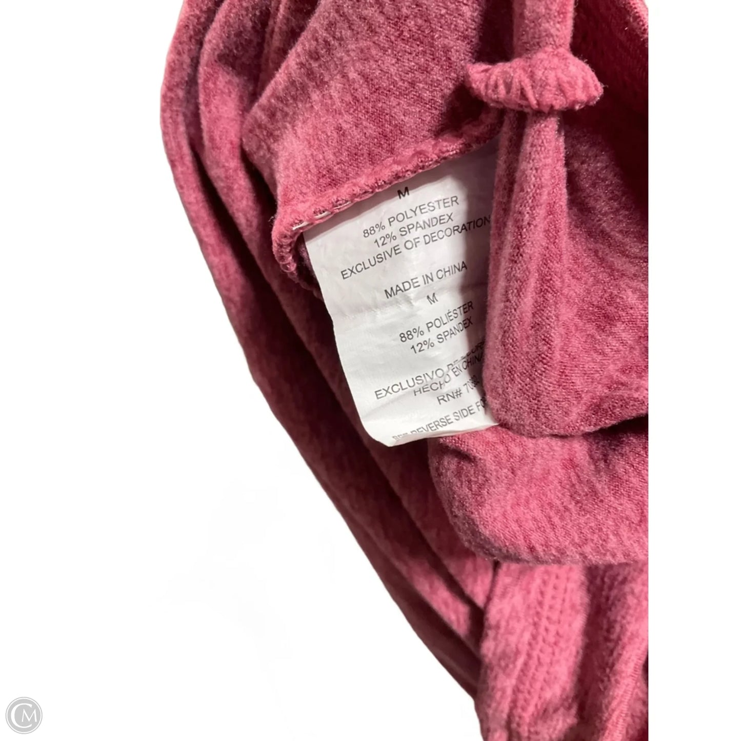 Athletic Top Long Sleeve Collar By Apana In Pink, Size: M