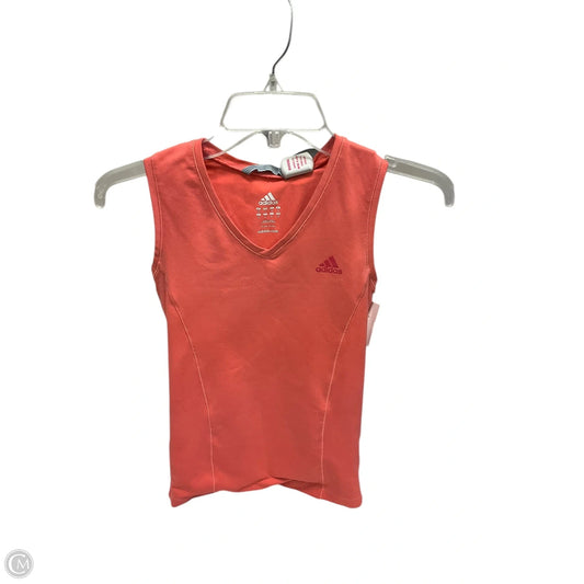 Athletic Tank Top By Adidas In Coral, Size: S