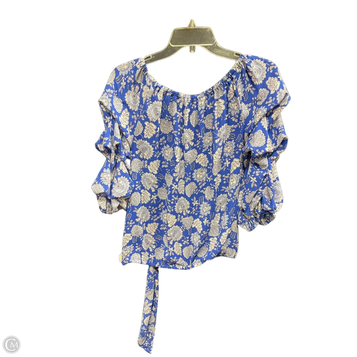 Top Long Sleeve By Cece In Blue, Size: S