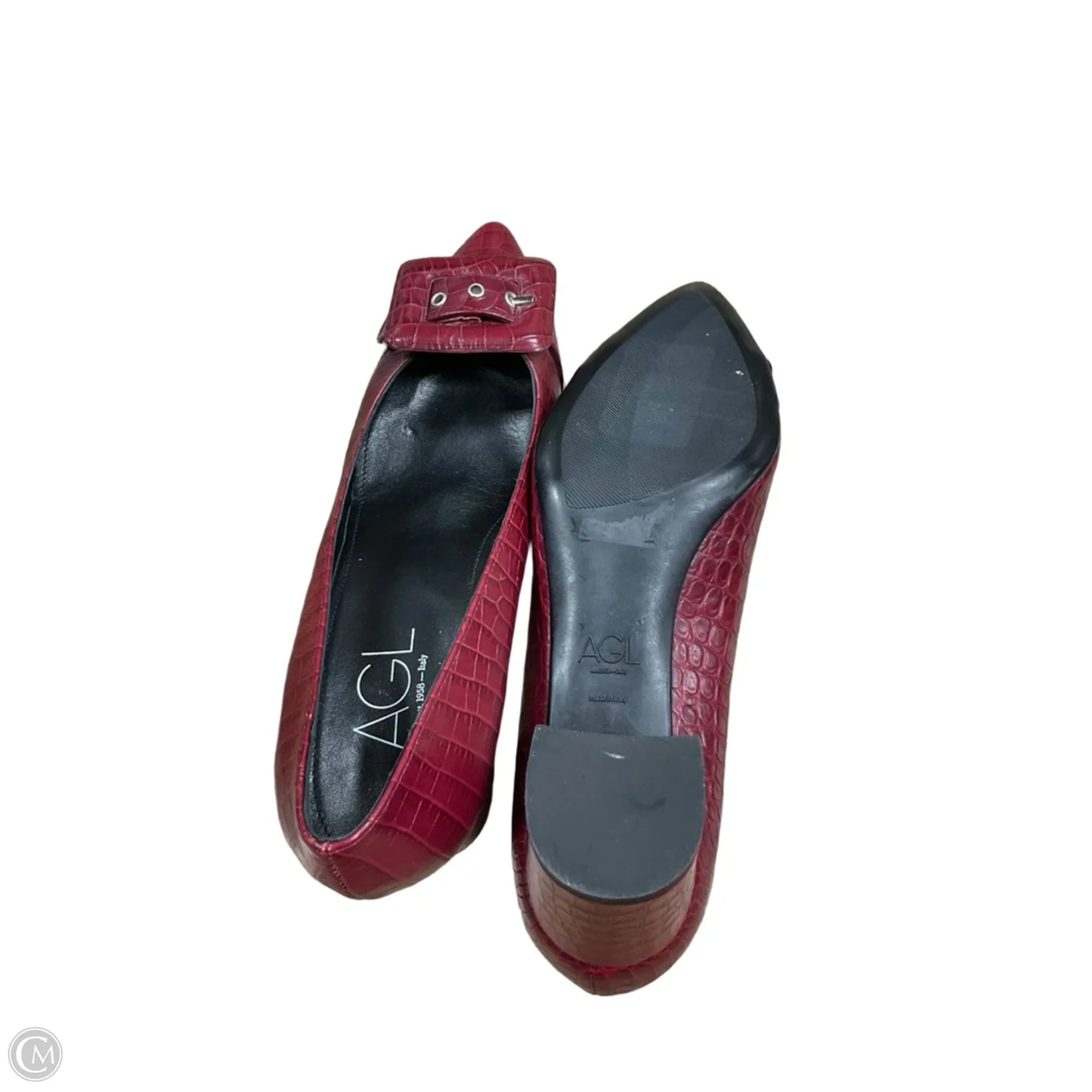 Shoes Heels Block By Agl In Red, Size: 9.5