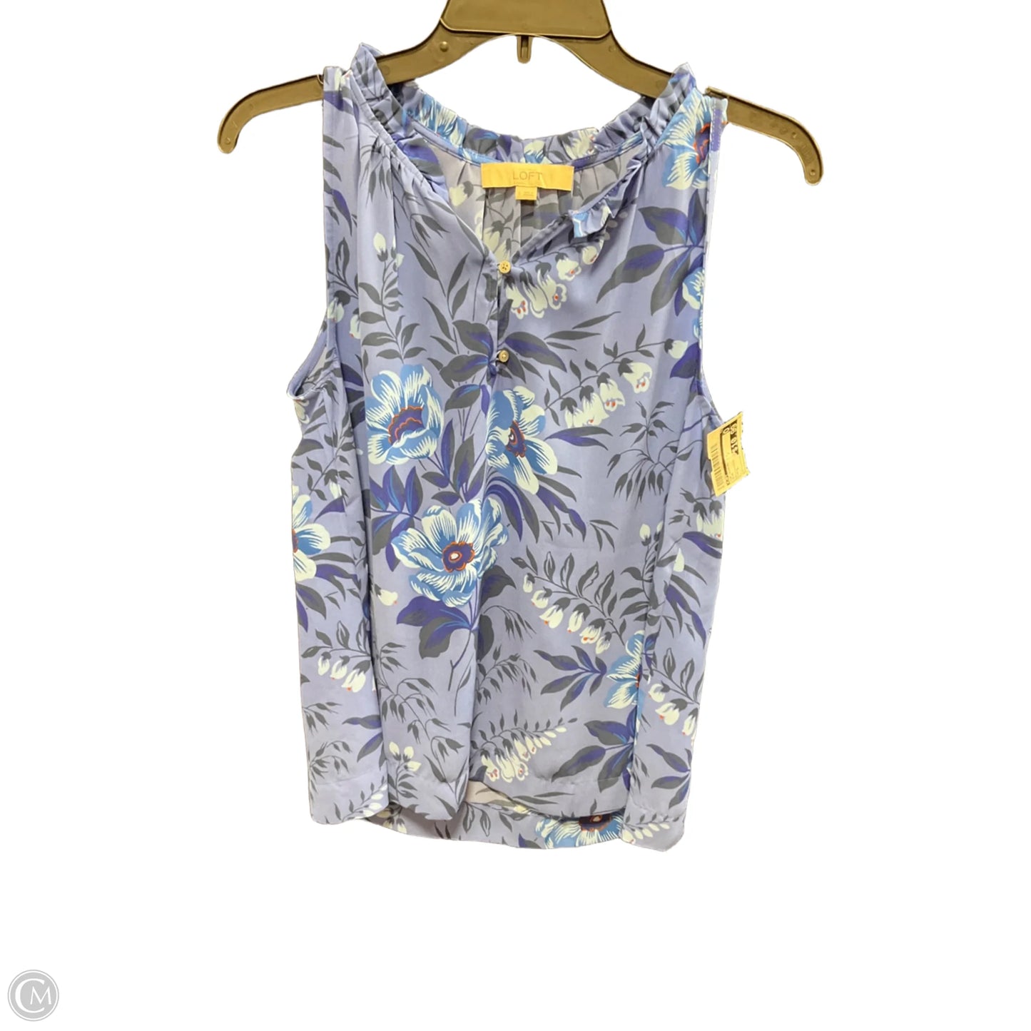Top Sleeveless By Loft In Blue, Size: S
