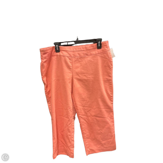 Capris By Croft And Barrow In Coral, Size: 14