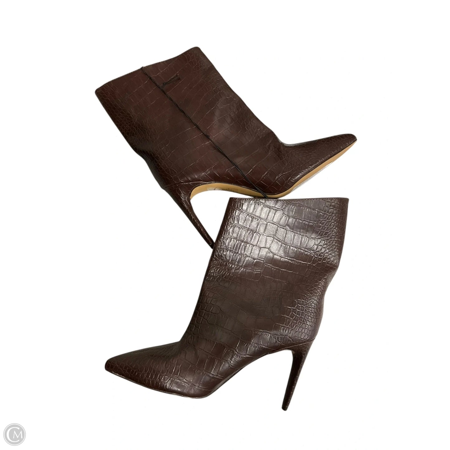 Boots Ankle Heels By Express In Maroon, Size: 7