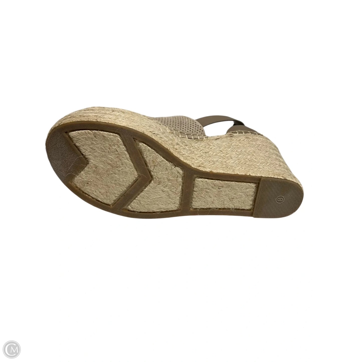 Sandals Heels Wedge By Marc Fisher In Beige, Size: 8
