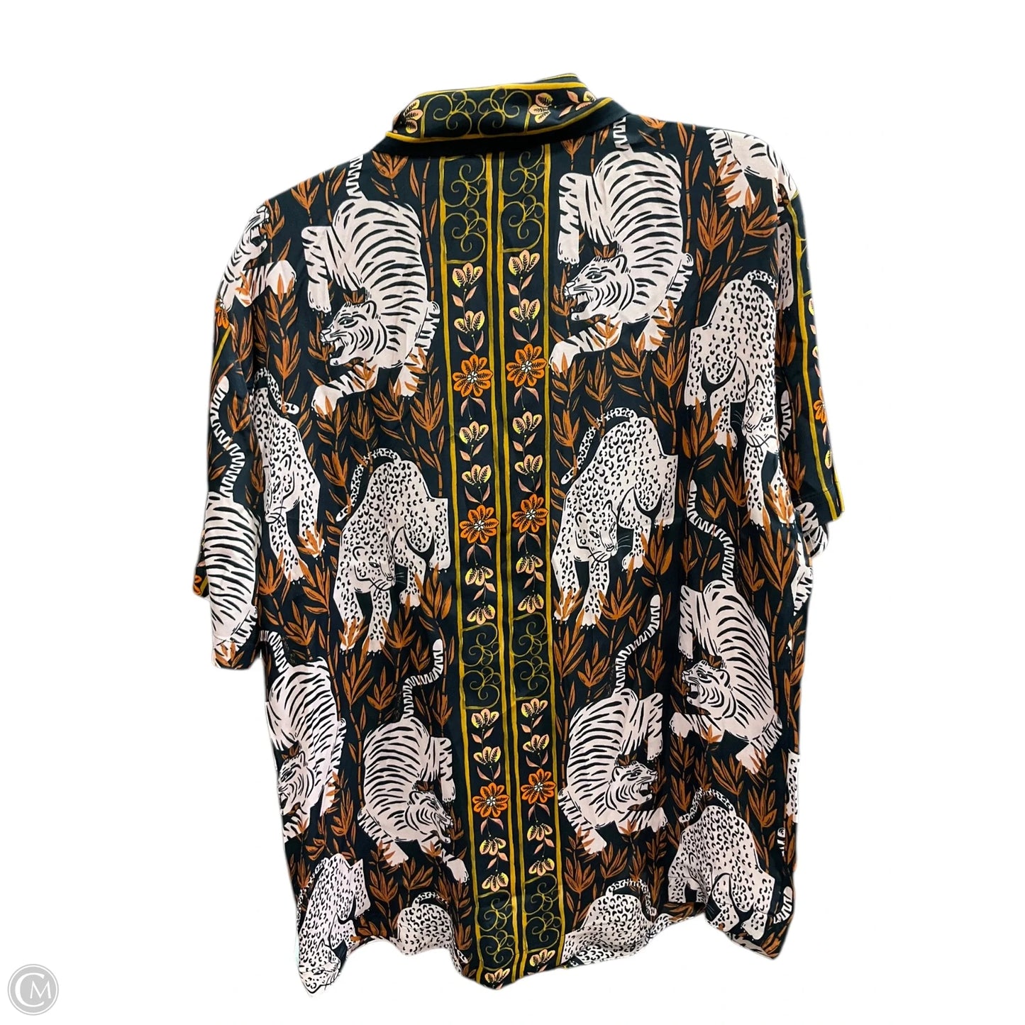 Top Short Sleeve By Farm Rio In Black & Pink, Size: Xs