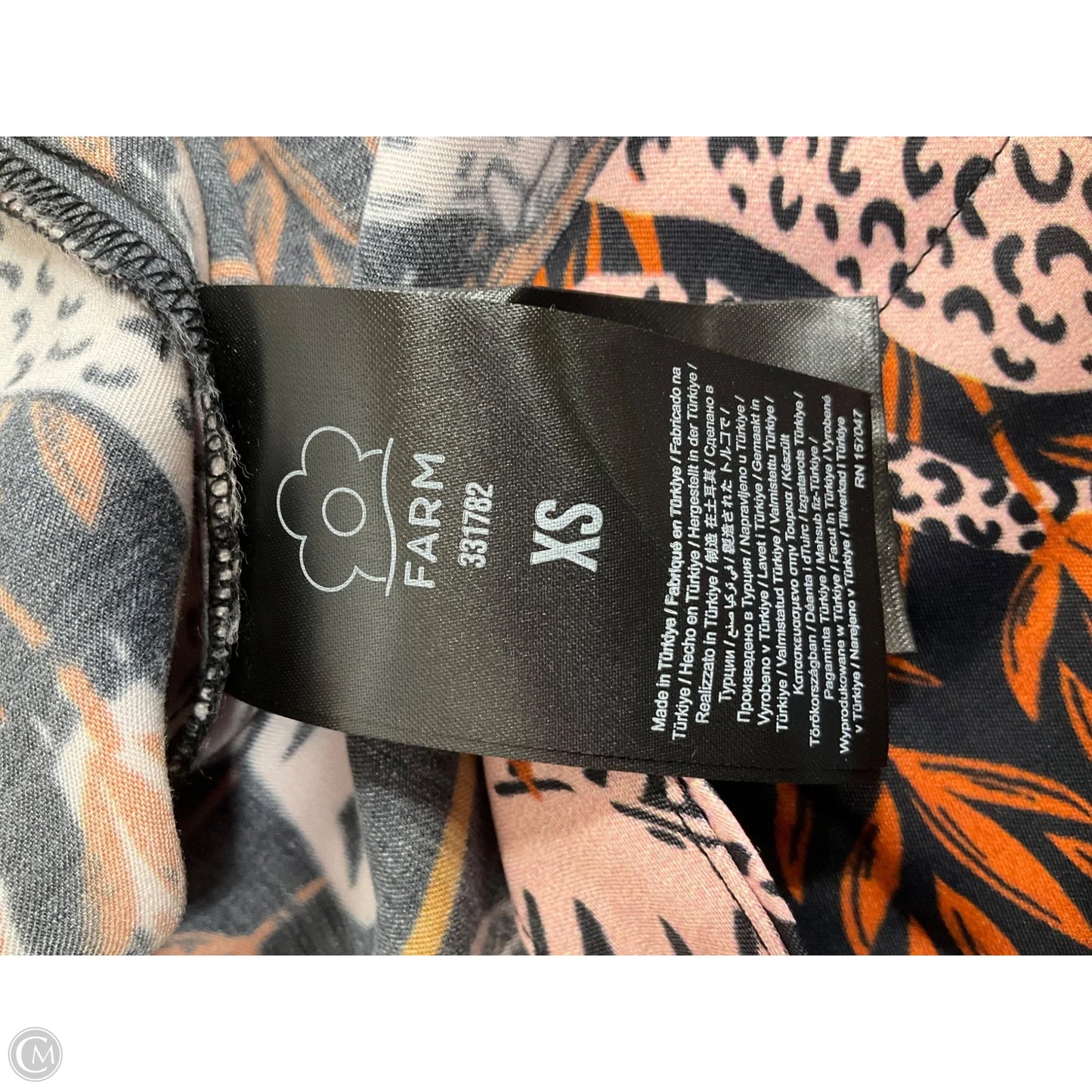 Top Short Sleeve By Farm Rio In Black & Pink, Size: Xs