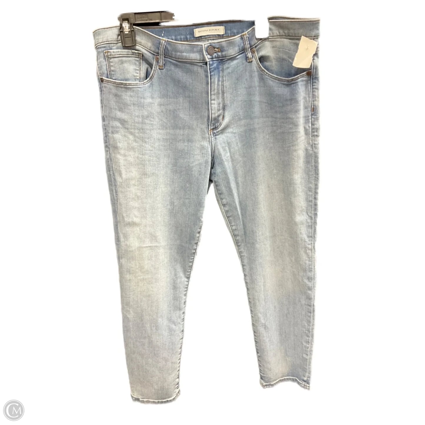 Jeans Skinny By Banana Republic In Blue Denim, Size: 16