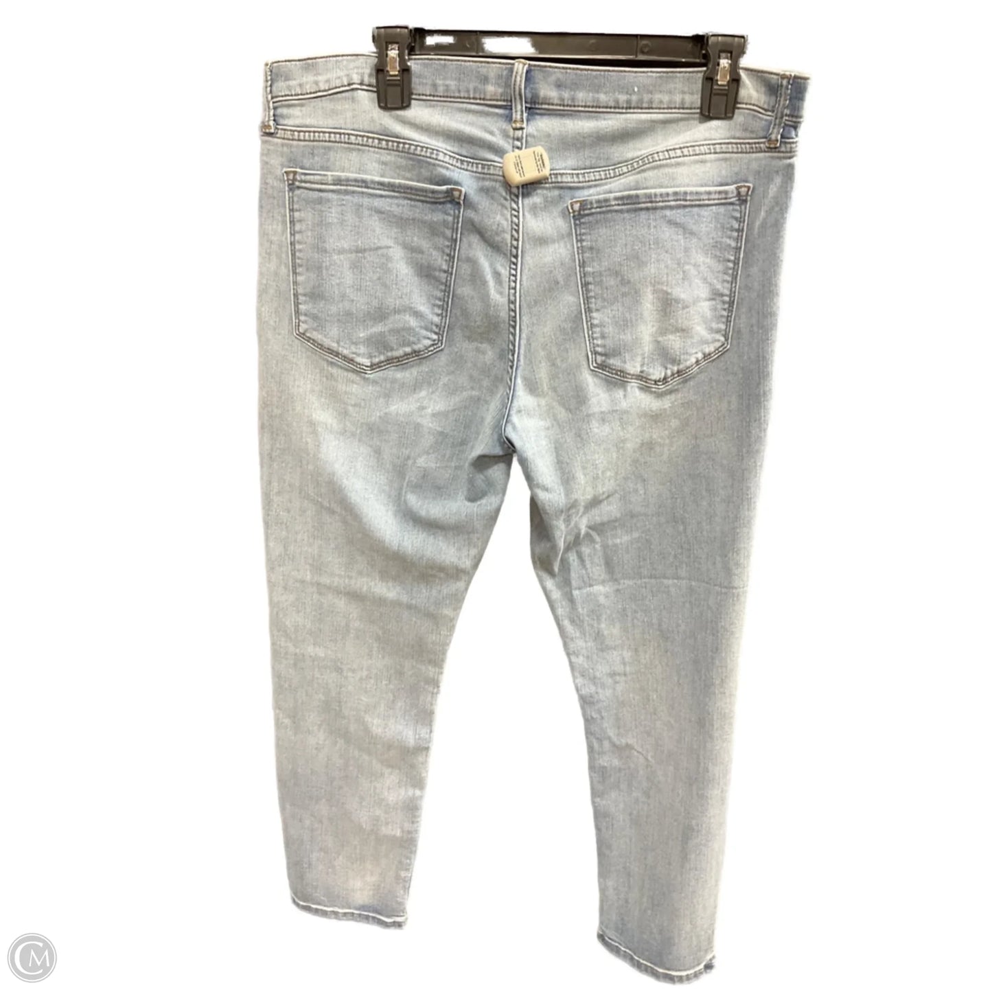 Jeans Skinny By Banana Republic In Blue Denim, Size: 16