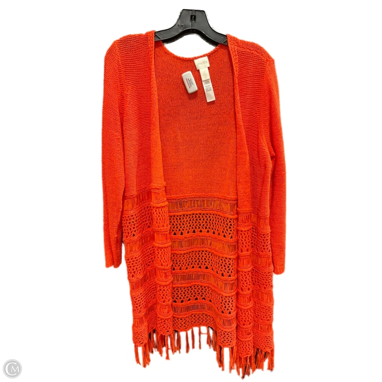 Cardigan By Chicos In Orange, Size: L