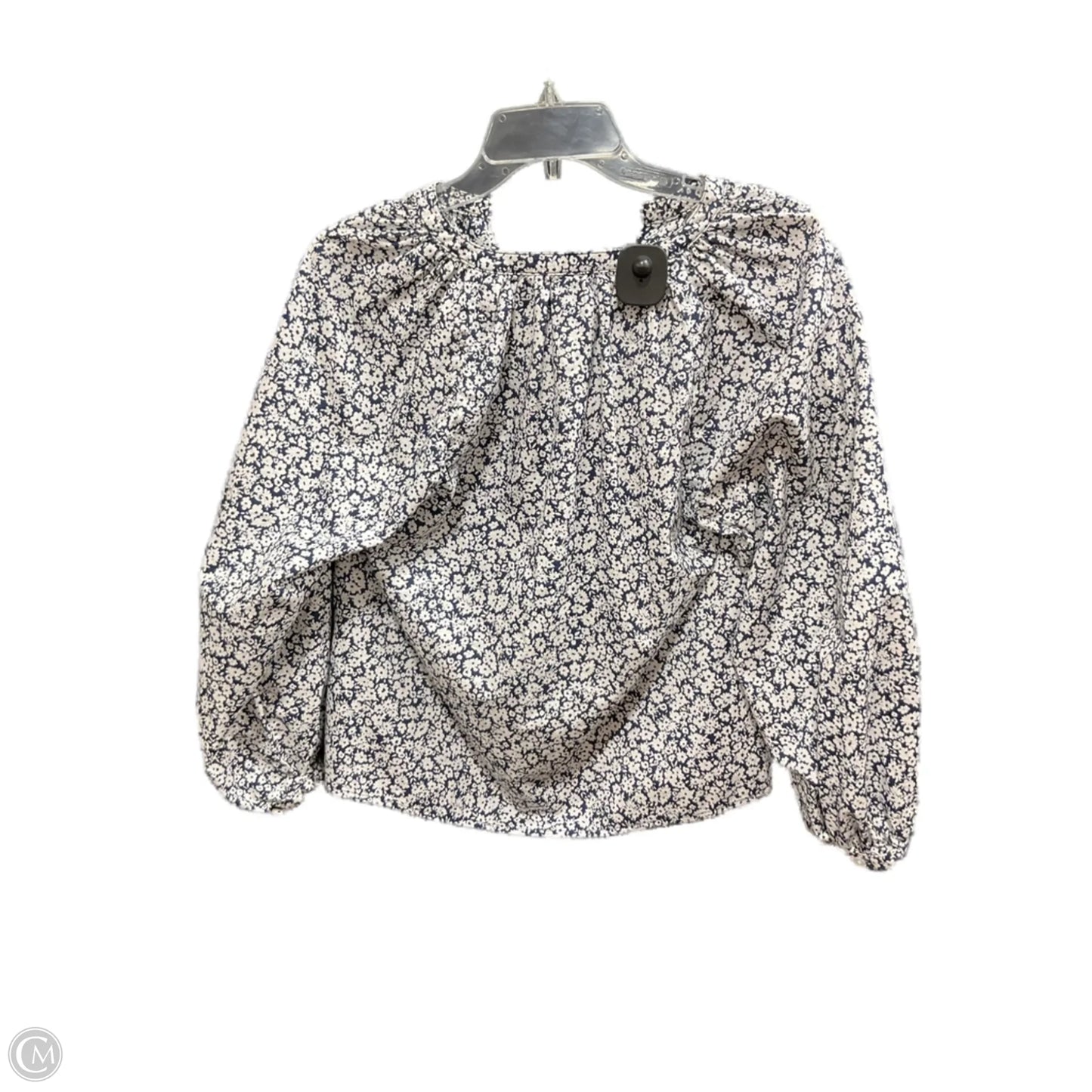 Top Long Sleeve By Old Navy In Blue & White, Size: Xs