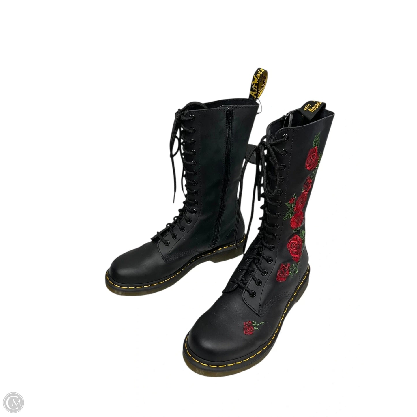 Boots Combat By Dr Martens In Black & Red, Size: 10