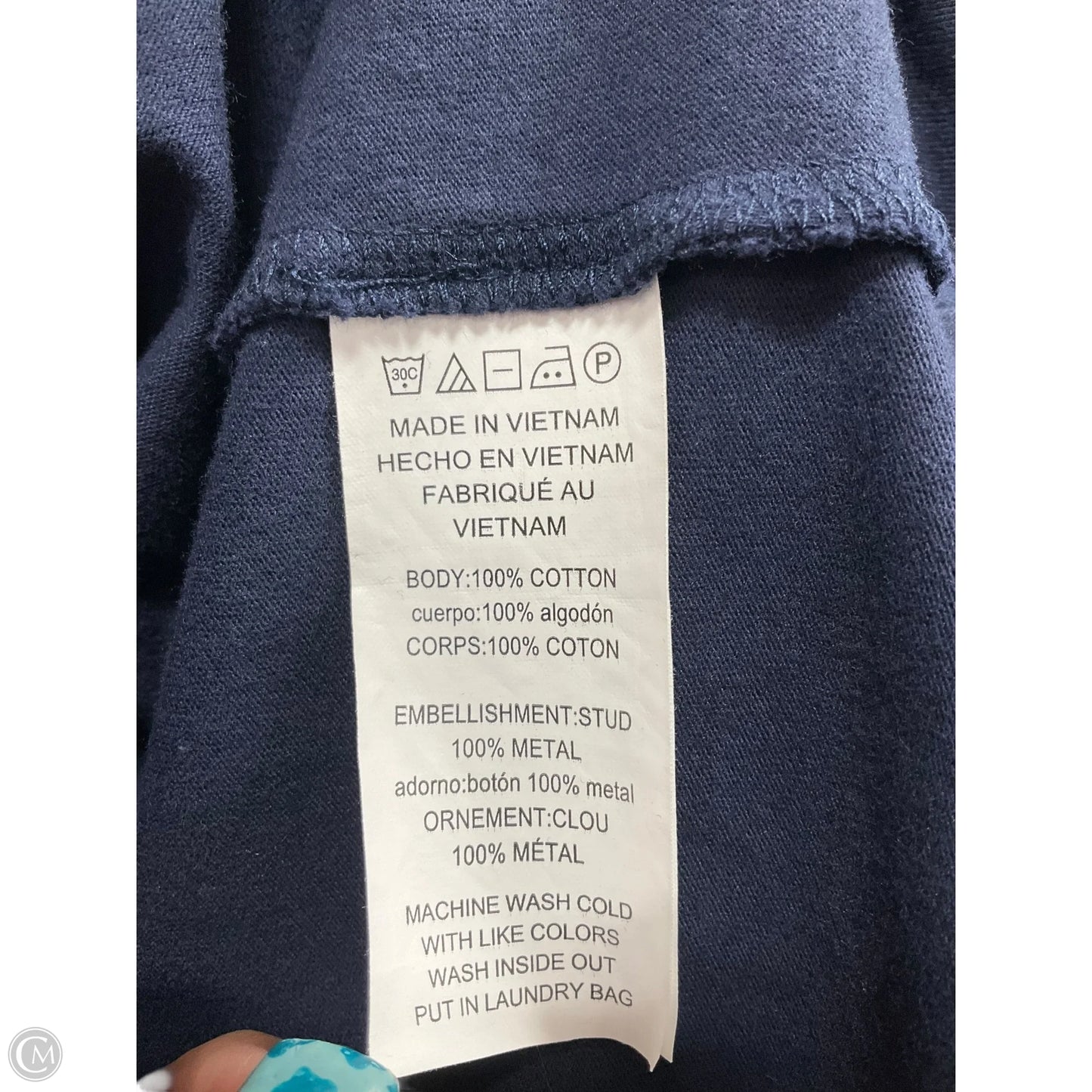 Top Short Sleeve By Michael By Michael Kors In Navy, Size: Xl