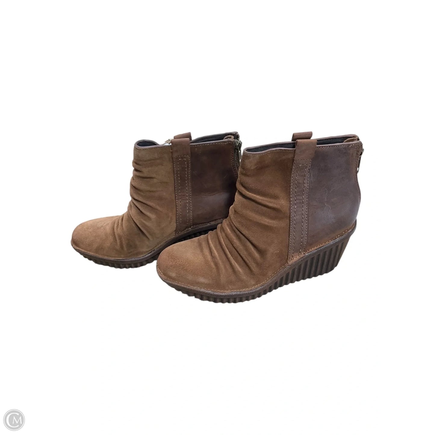 Boots Ankle Heels By Cmb In Brown, Size: 7.5