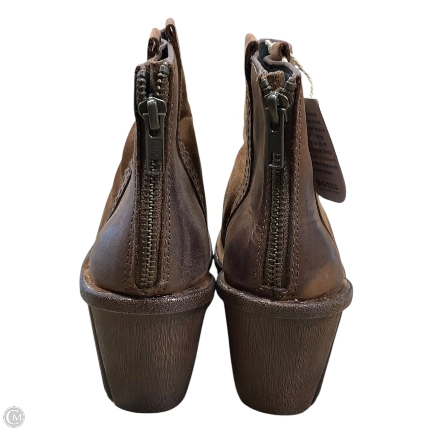 Boots Ankle Heels By Cmb In Brown, Size: 7.5