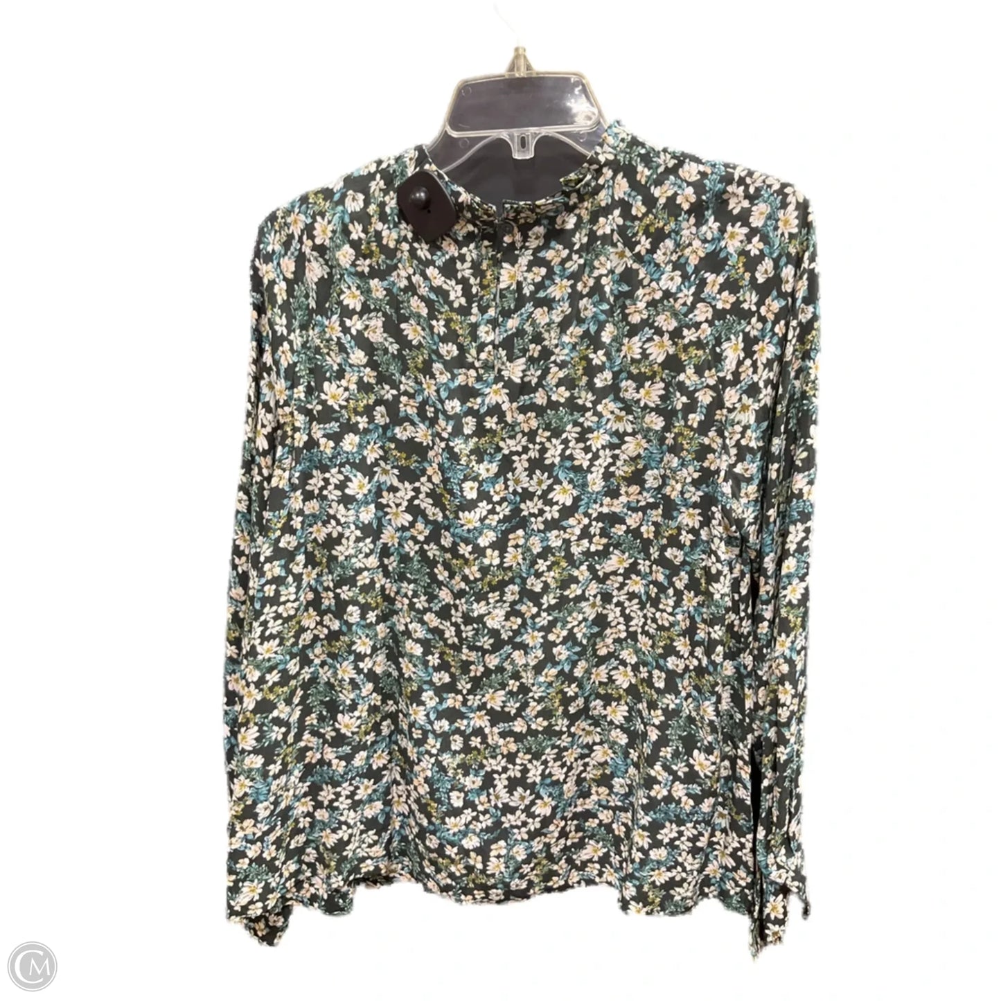 Top Long Sleeve By Loft In Green, Size: M
