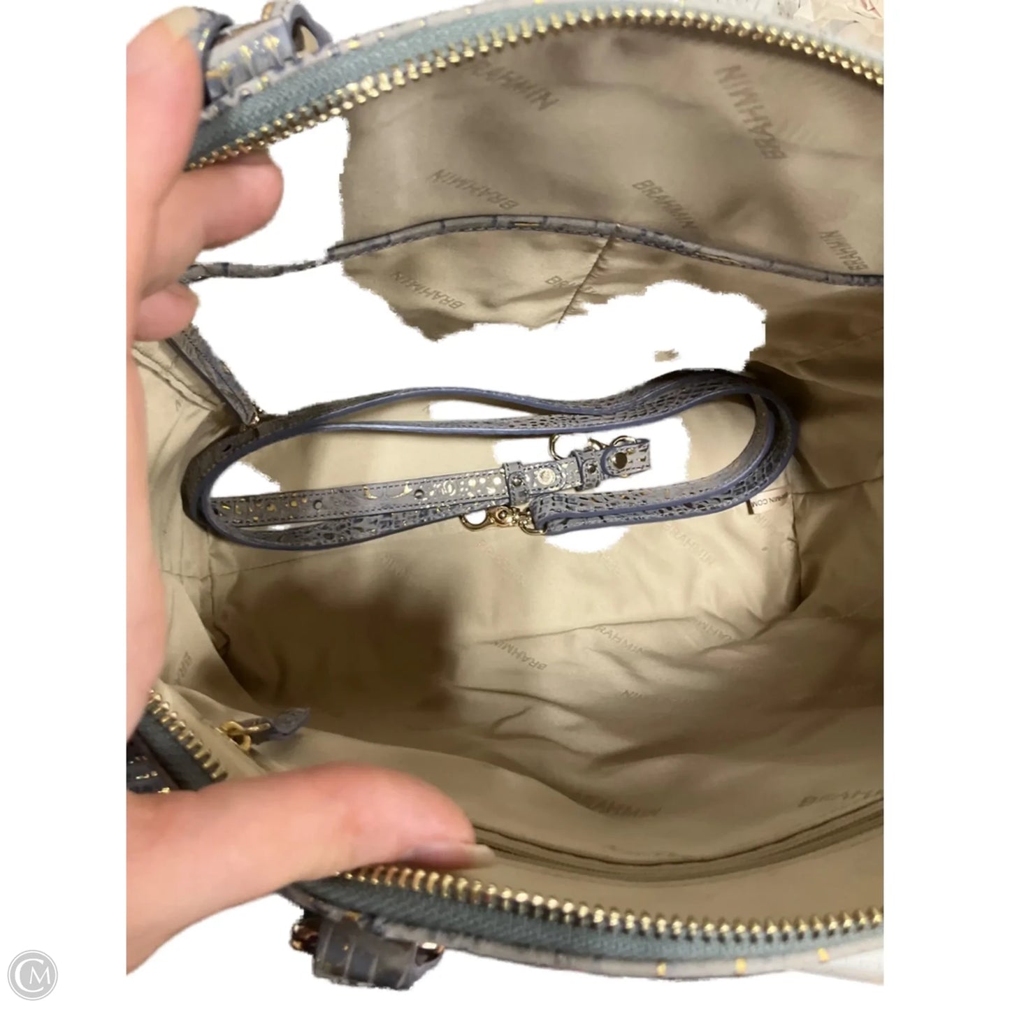 Handbag Designer By Brahmin, Size: Large