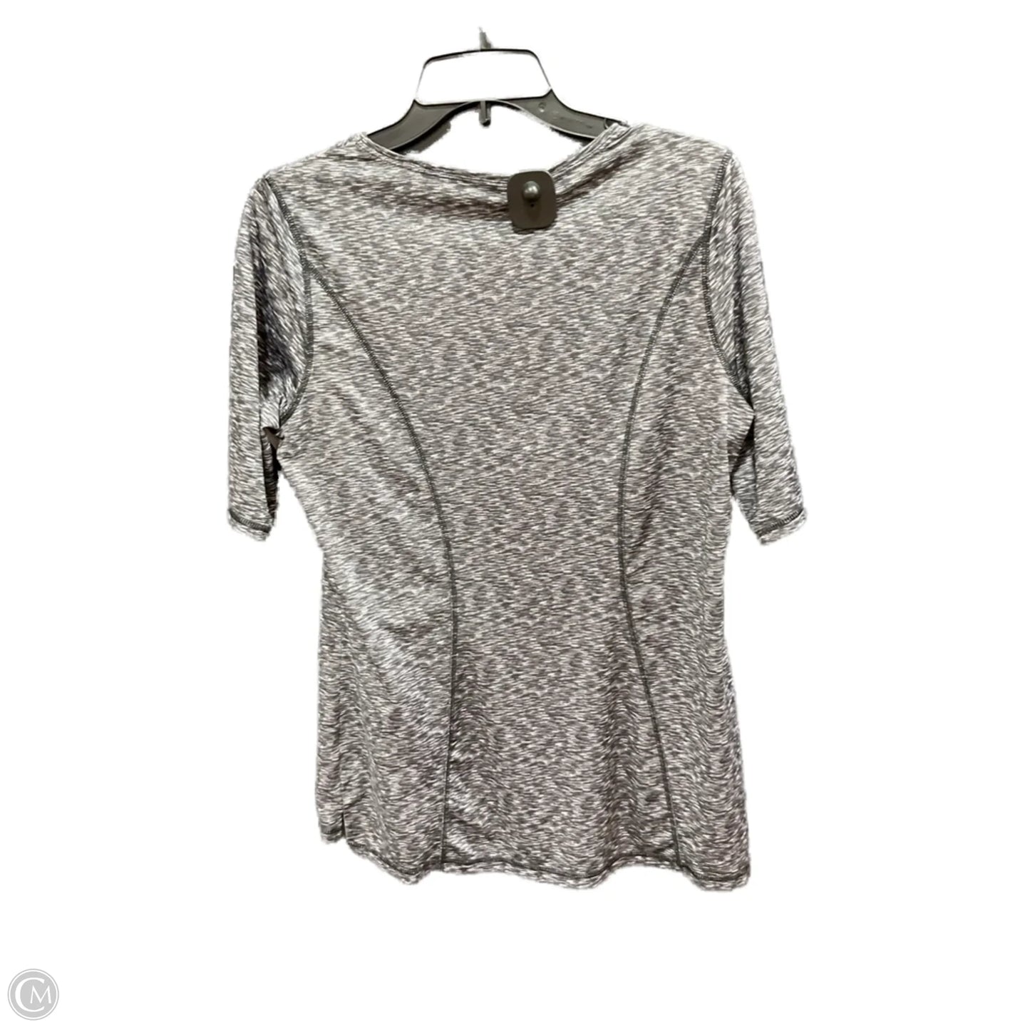 Athletic Top Short Sleeve By Lands End In Grey, Size: M