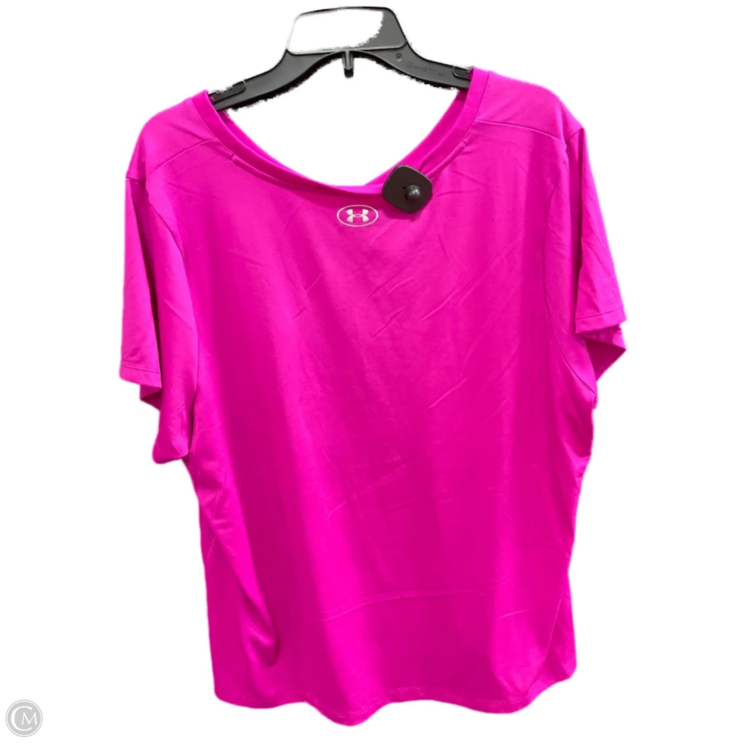 Athletic Top Short Sleeve By Under Armour In Pink, Size: 2x