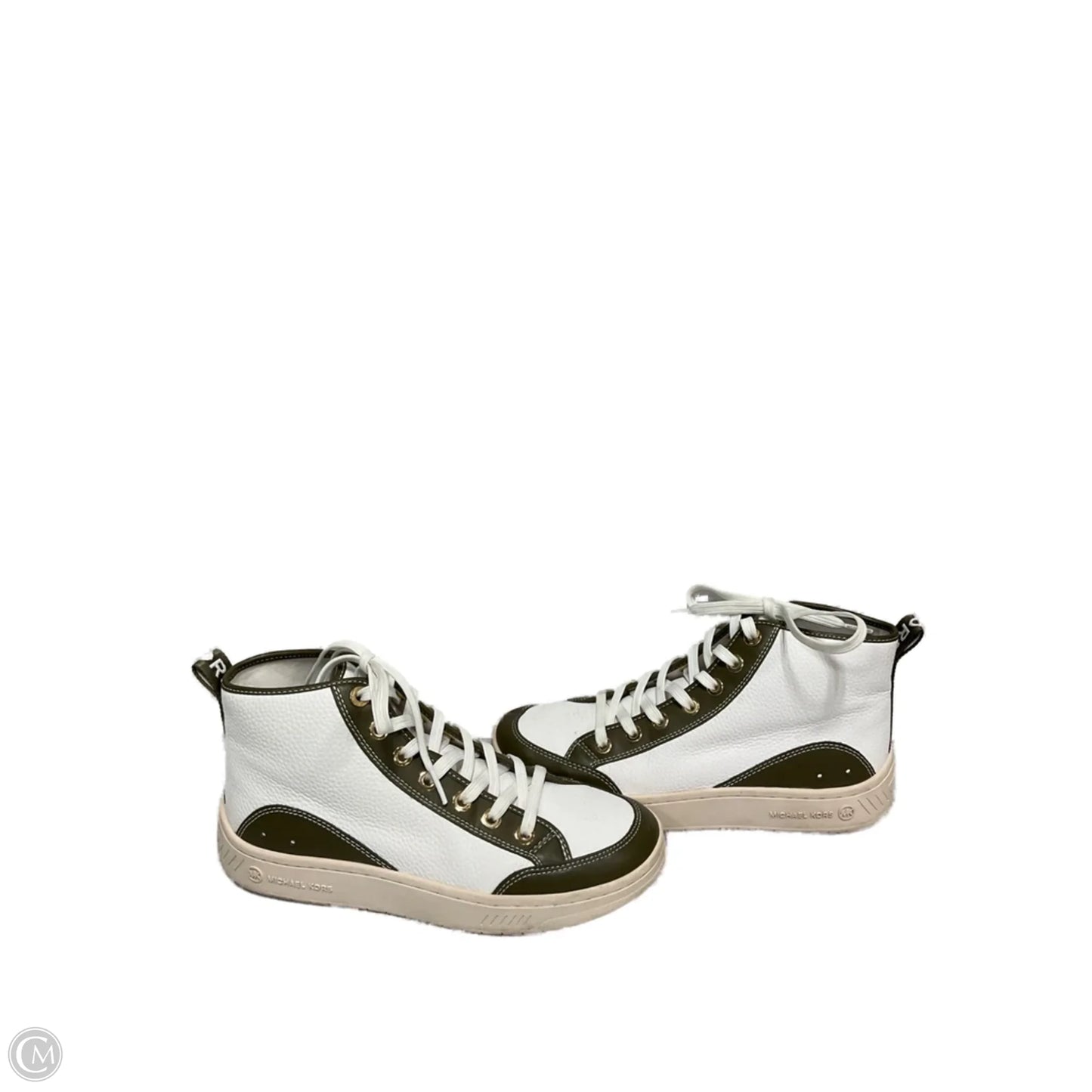 Shoes Designer By Michael Kors In Green & White, Size: 7.5
