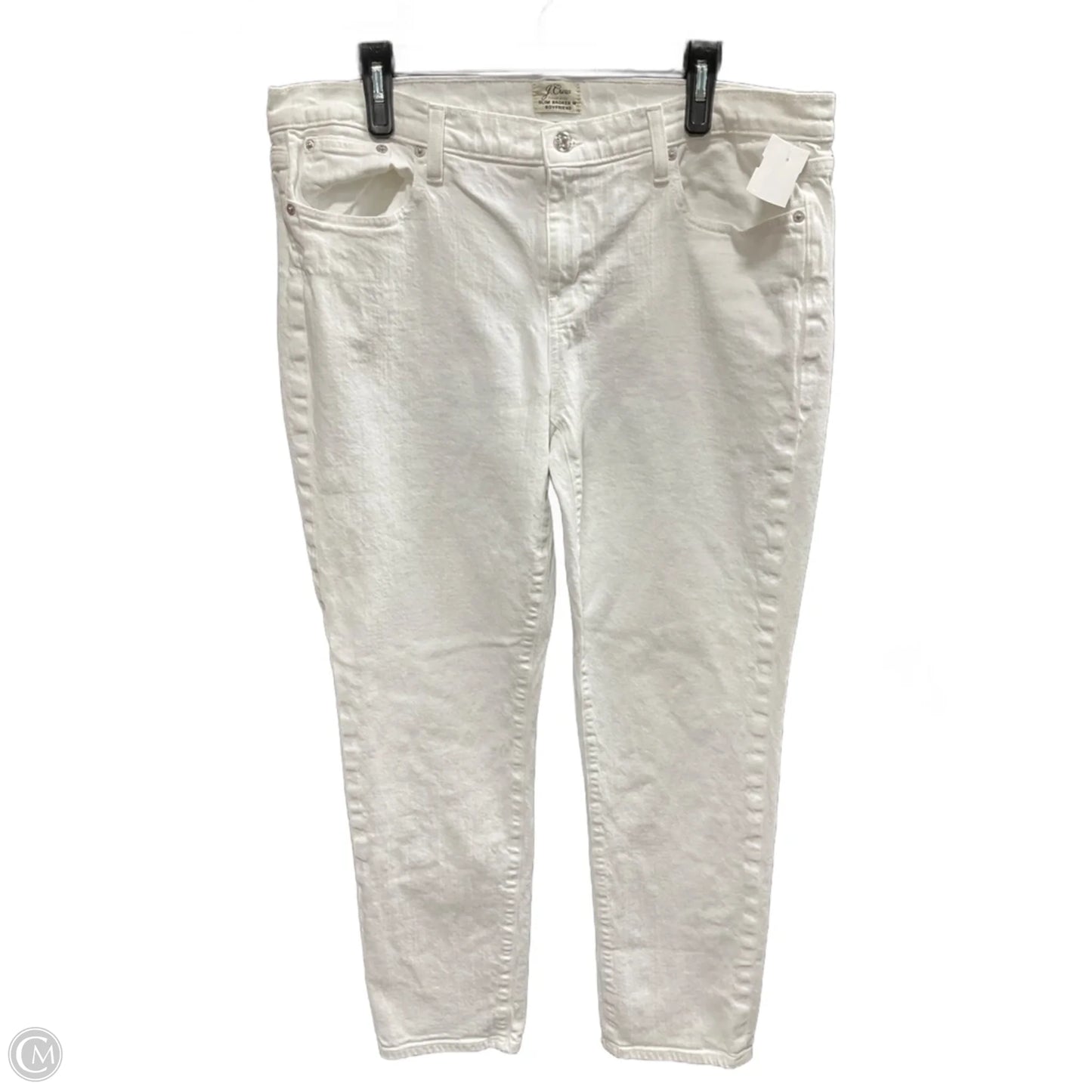 Jeans Boyfriend By J. Crew In White Denim, Size: 16