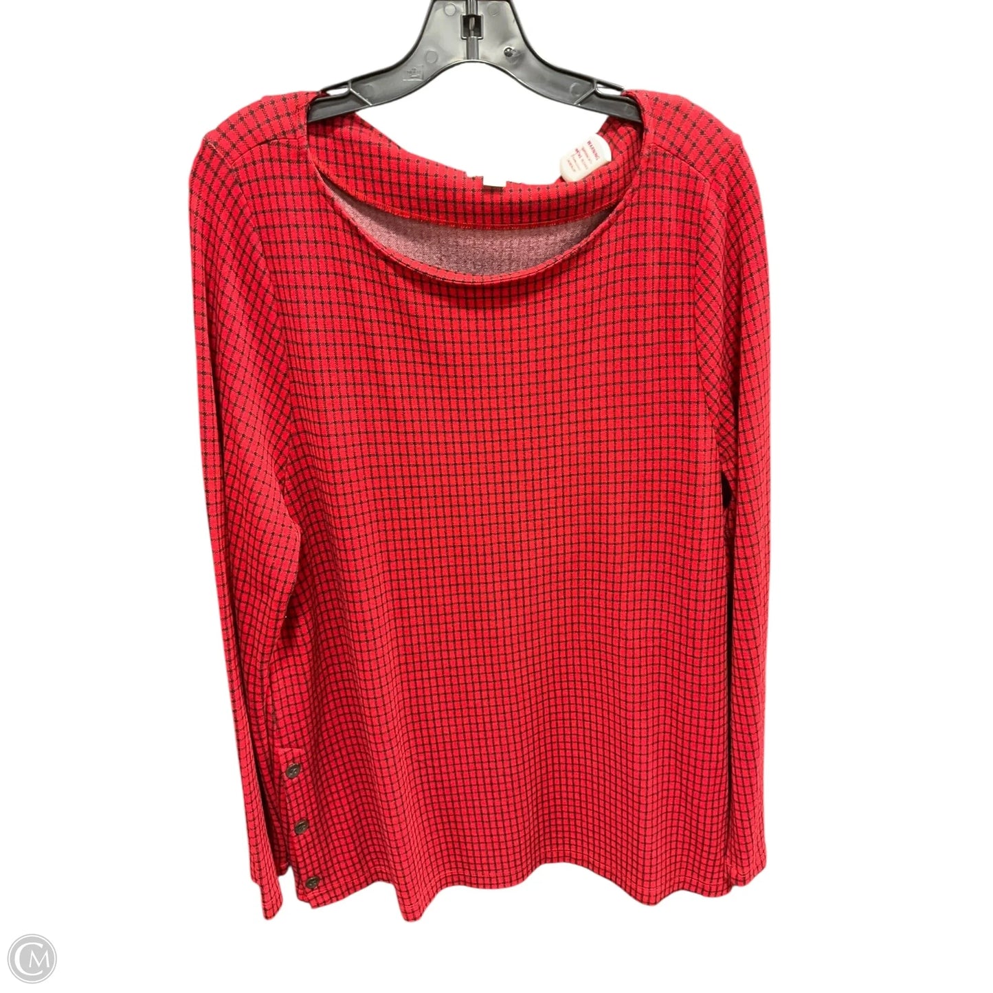 Top Long Sleeve By J. Jill In Plaid Pattern, Size: Xl