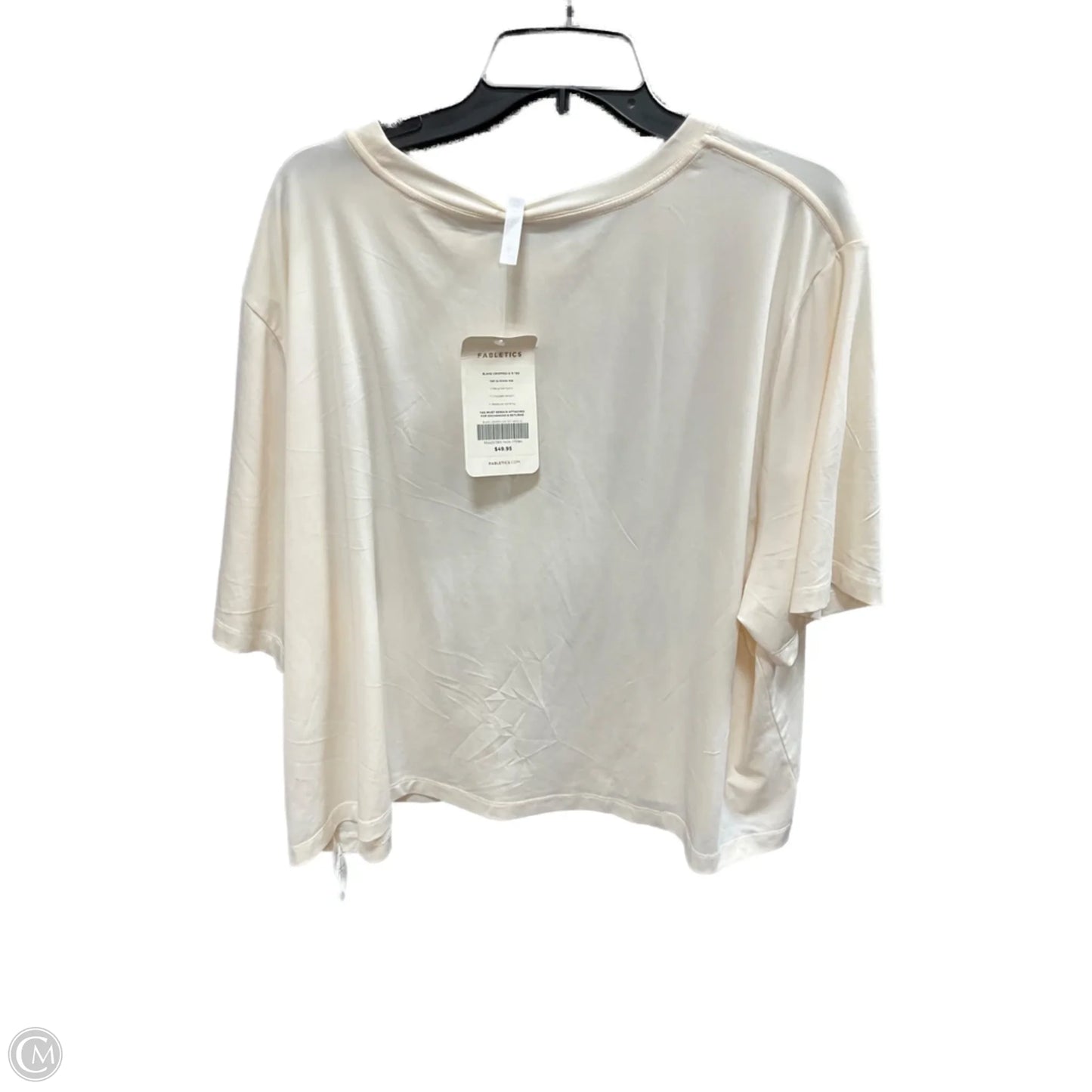 Athletic Top Short Sleeve By Fabletics In Cream, Size: 4x