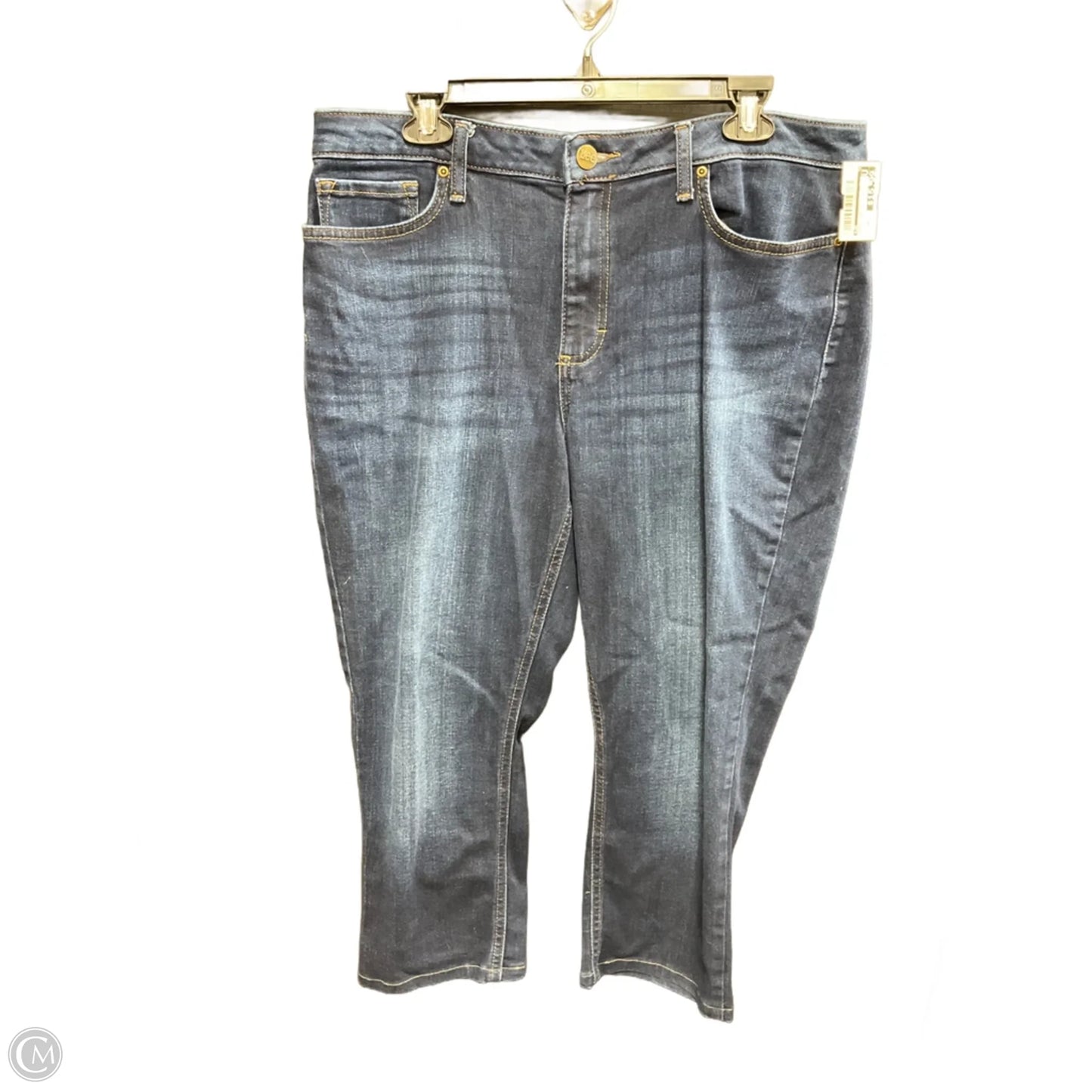 Jeans Straight By Lee In Blue Denim, Size: 16